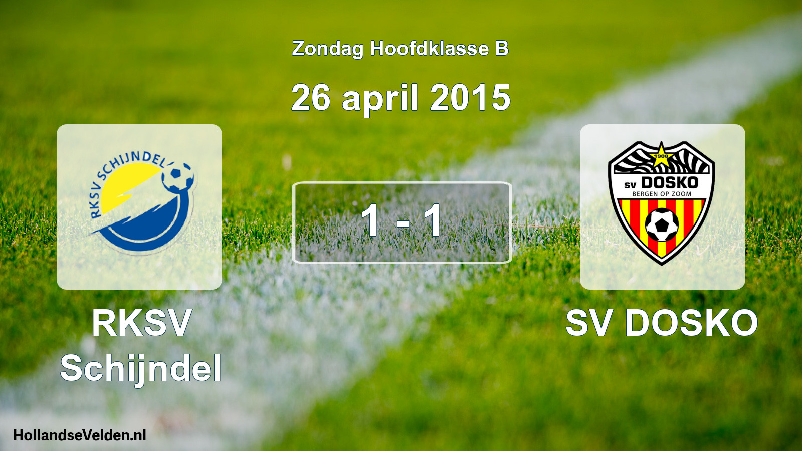 Total number of matches played: RKSV Schijndel - SV DOSKO 1 - 1 (26 April 2015)