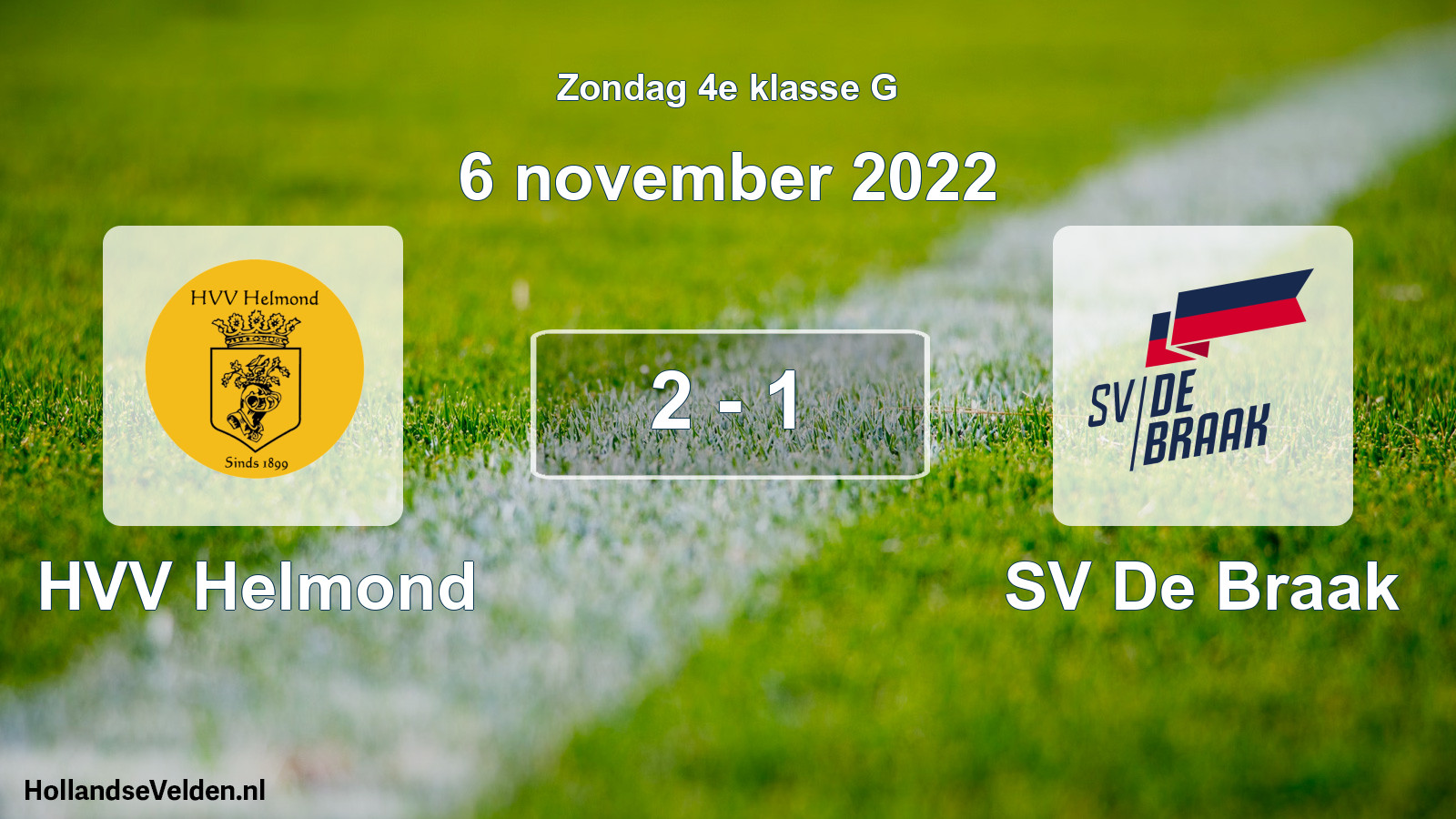 Total number of matches played: HVV Helmond - SV De Braak 2 - 1 (6 November 2022)