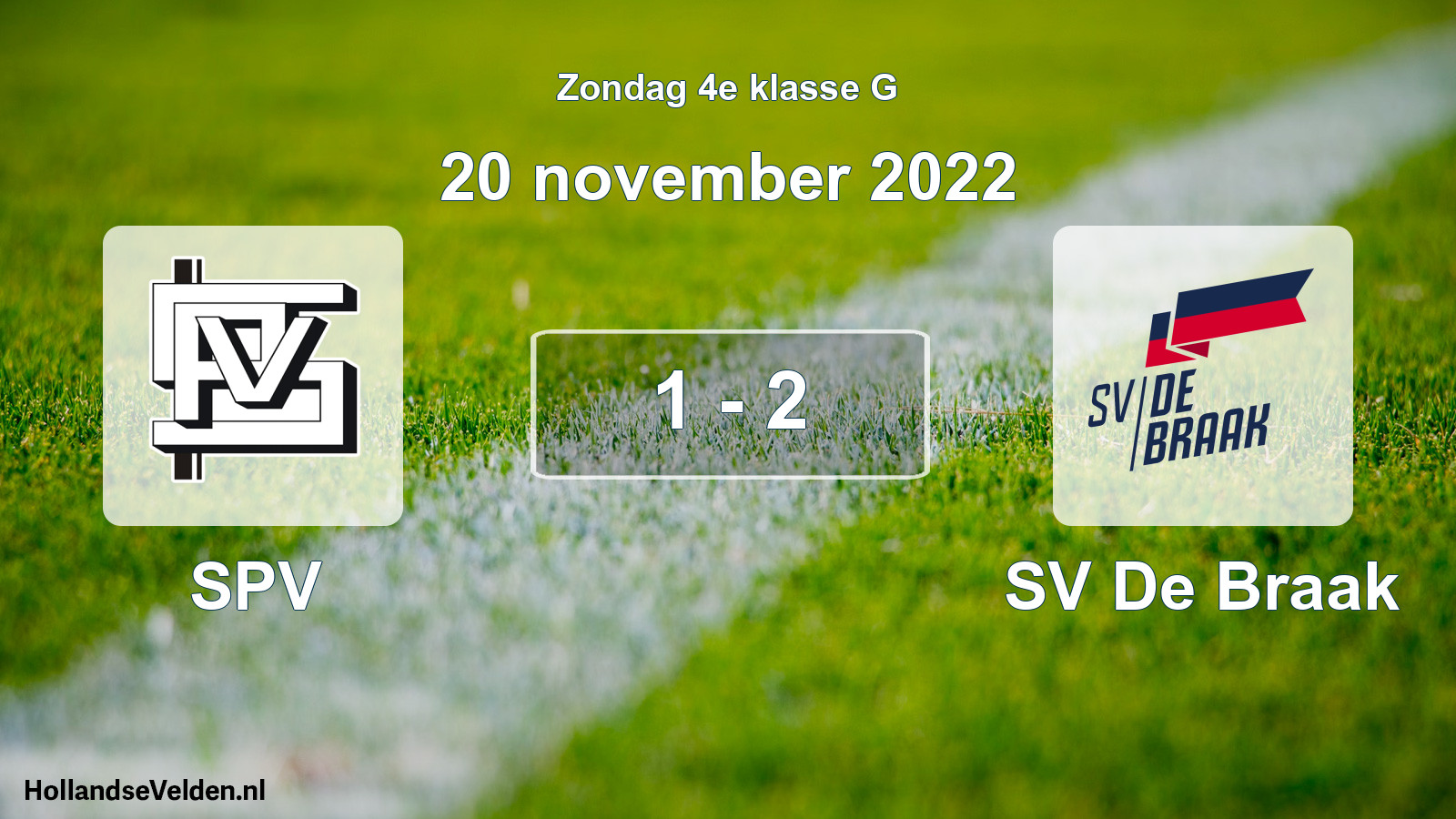 Total number of matches played: SPV - SV De Braak 1 - 2 (20 November 2022)