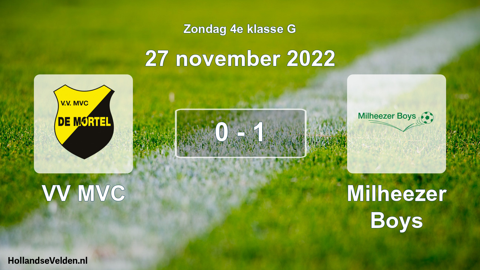 Total number of matches played: VV MVC - Milheezer Boys 0 - 1 (27 November 2022)