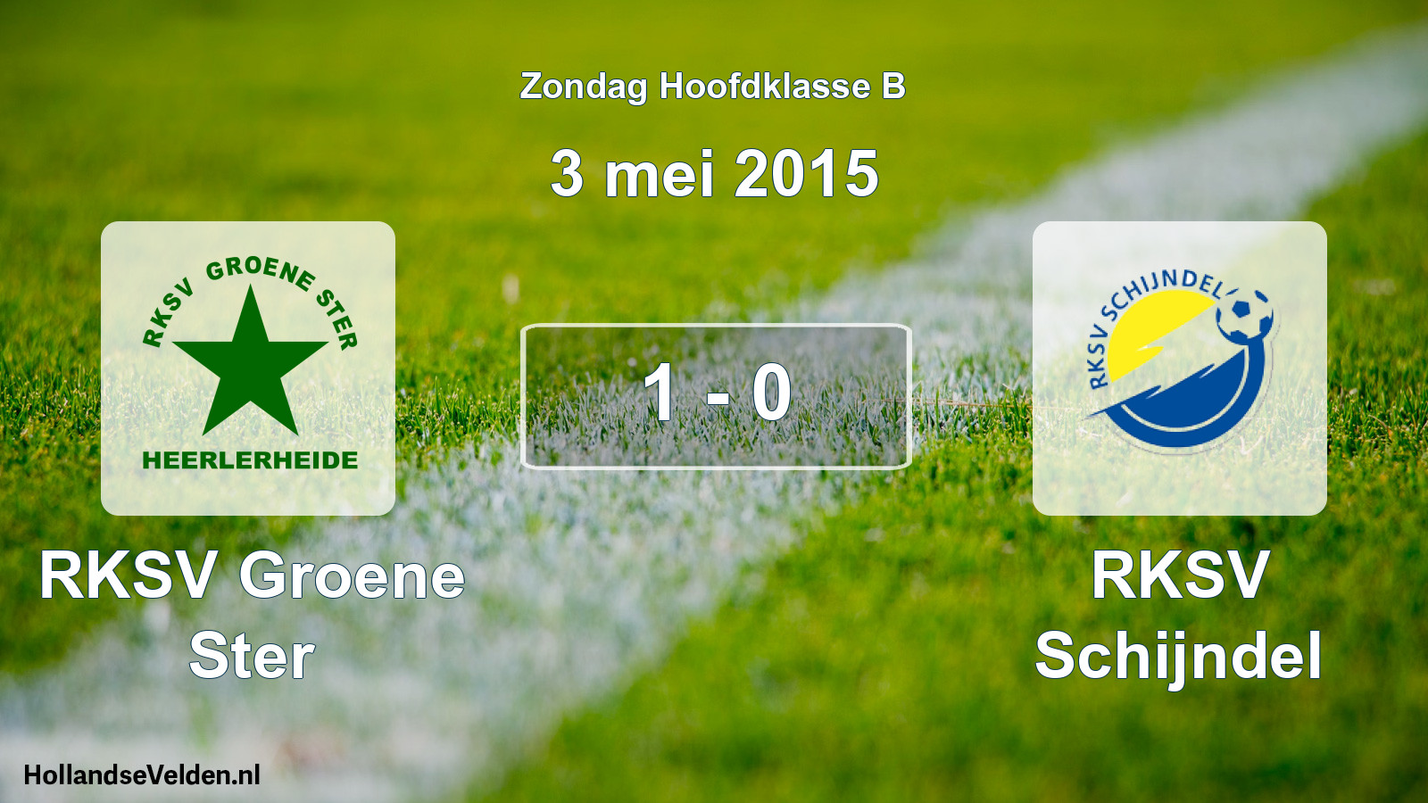 Total number of matches played: RKSV Groene Ster - RKSV Schijndel 1 - 0 (3 May 2015)