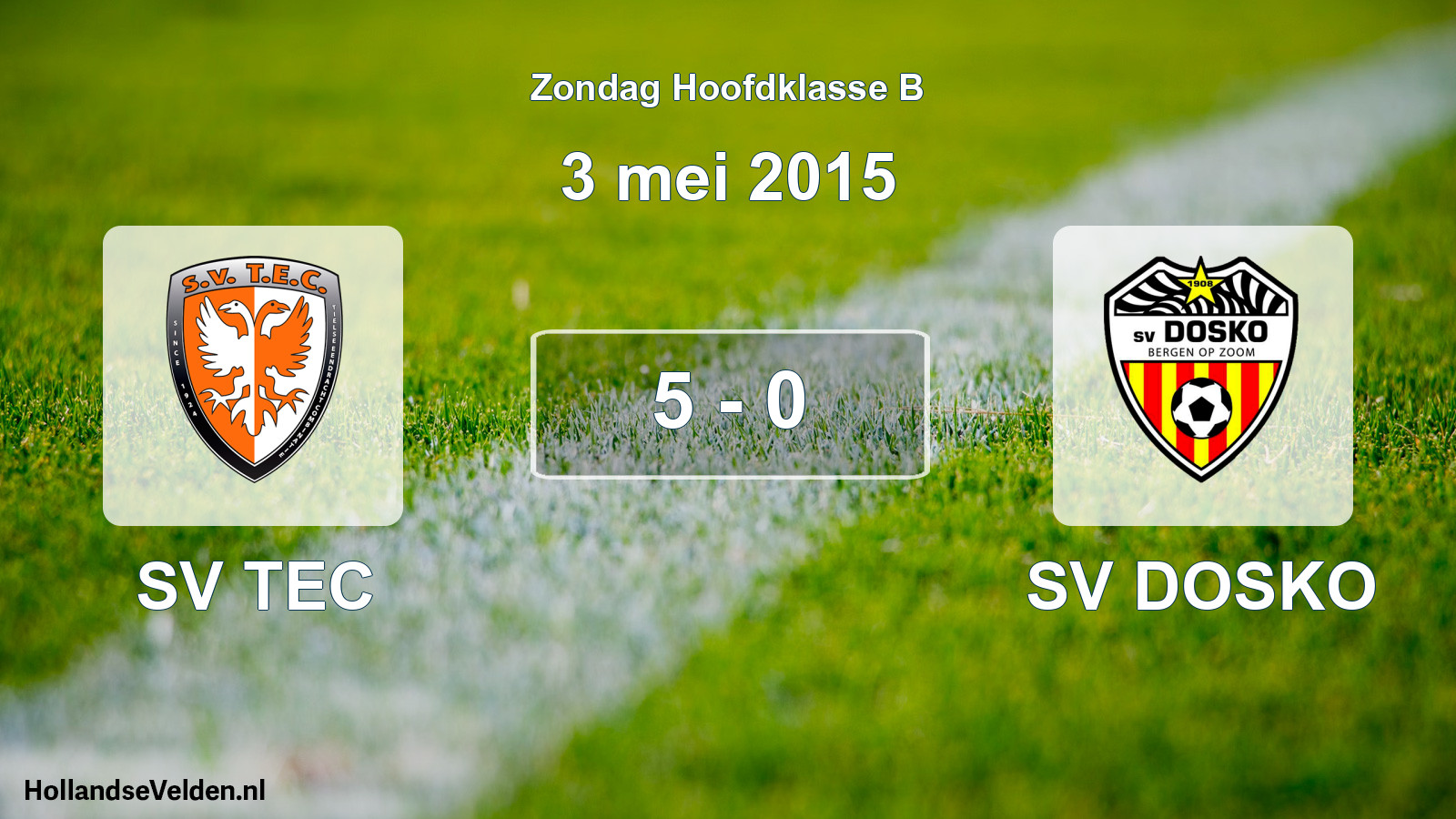 Total number of matches played: SV TEC - SV DOSKO 5 - 0 (3 May 2015)