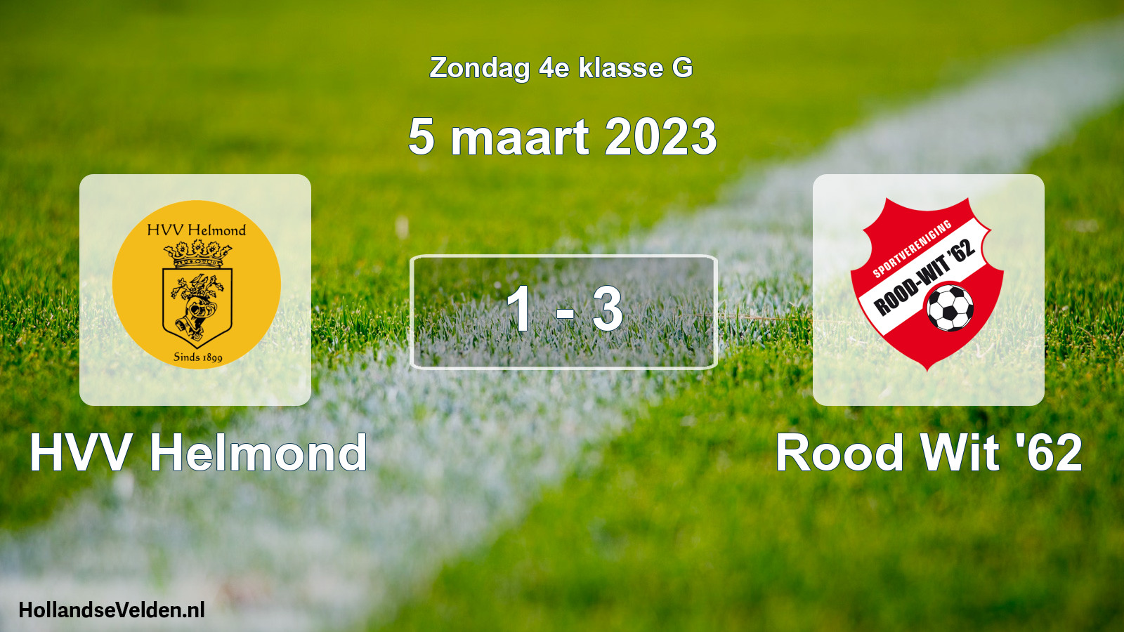 Total number of matches played: HVV Helmond - Rood Wit '62 1 - 3 (5 March 2023)