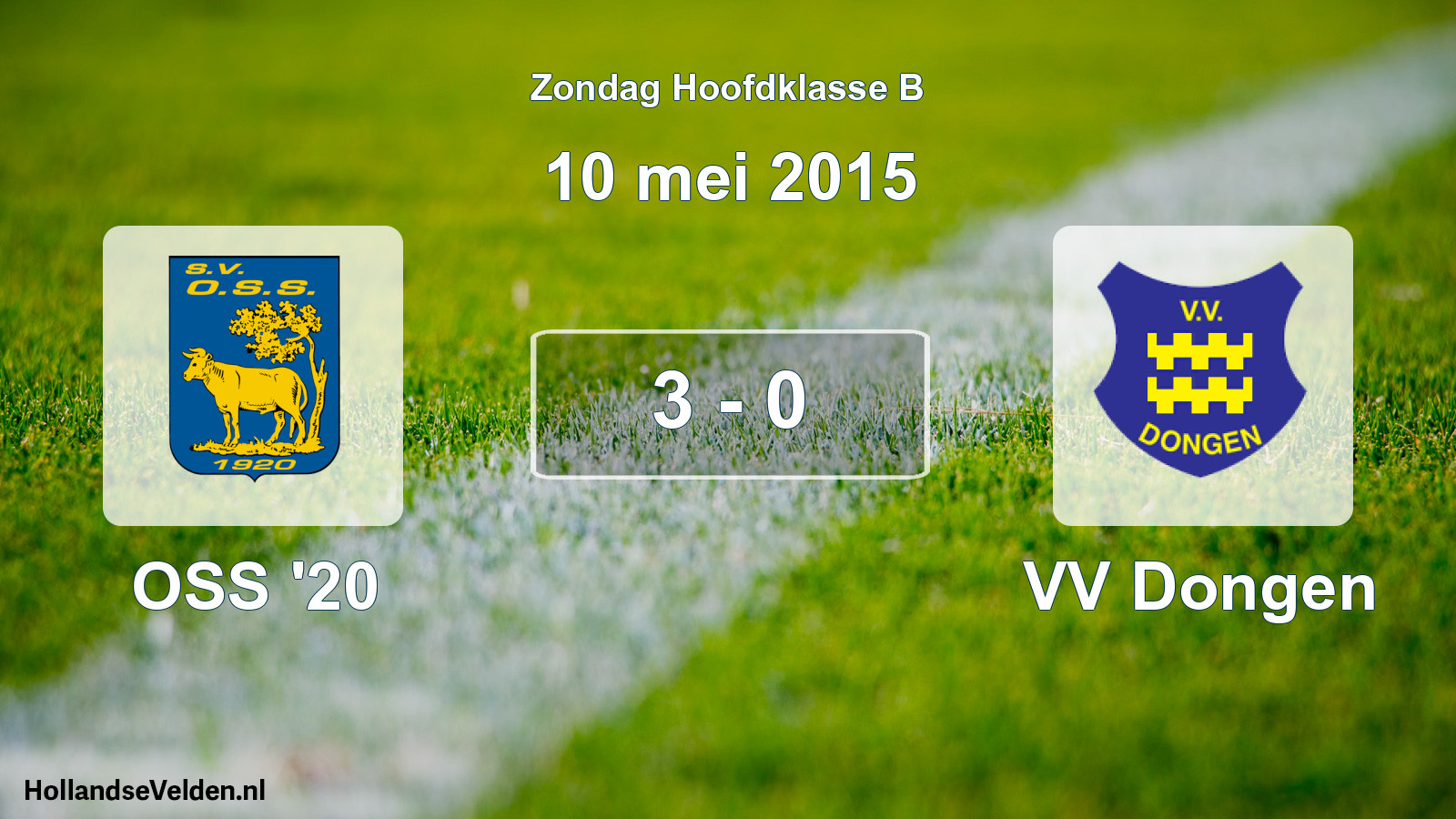 Total number of matches played: OSS '20 - VV Dongen 3 - 0 (10 May 2015)