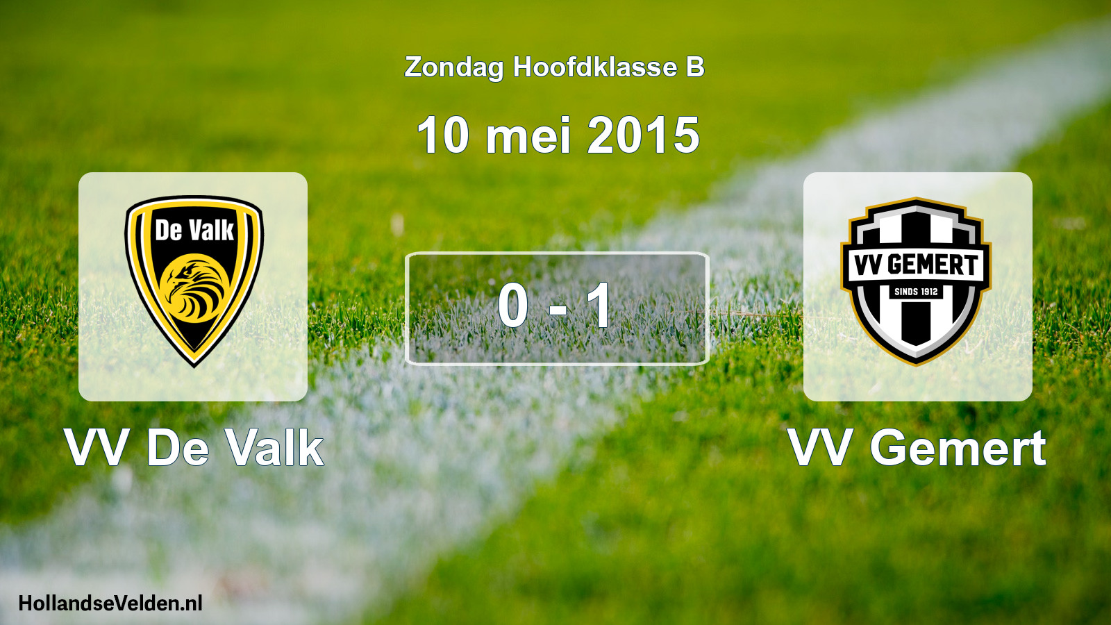 Total number of matches played: VV De Valk - VV Gemert 0 - 1 (10 May 2015)
