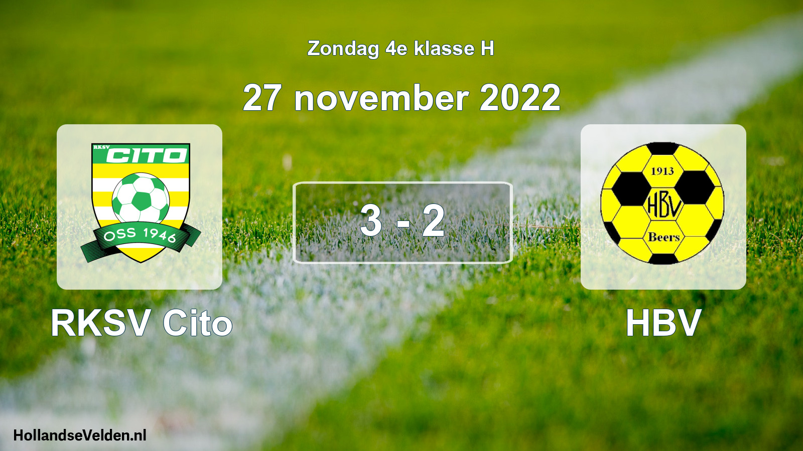 Total number of matches played: RKSV Cito - HBV 3 - 2 (27 November 2022)