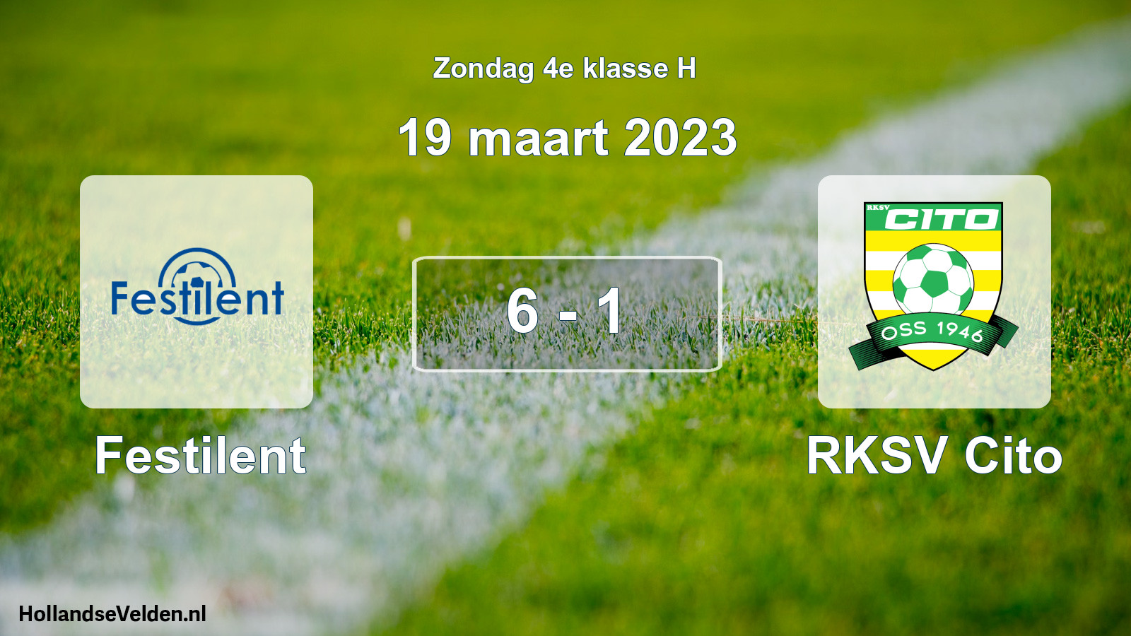 Total number of matches played: Festilent - RKSV Cito 6 - 1 (19 March 2023)
