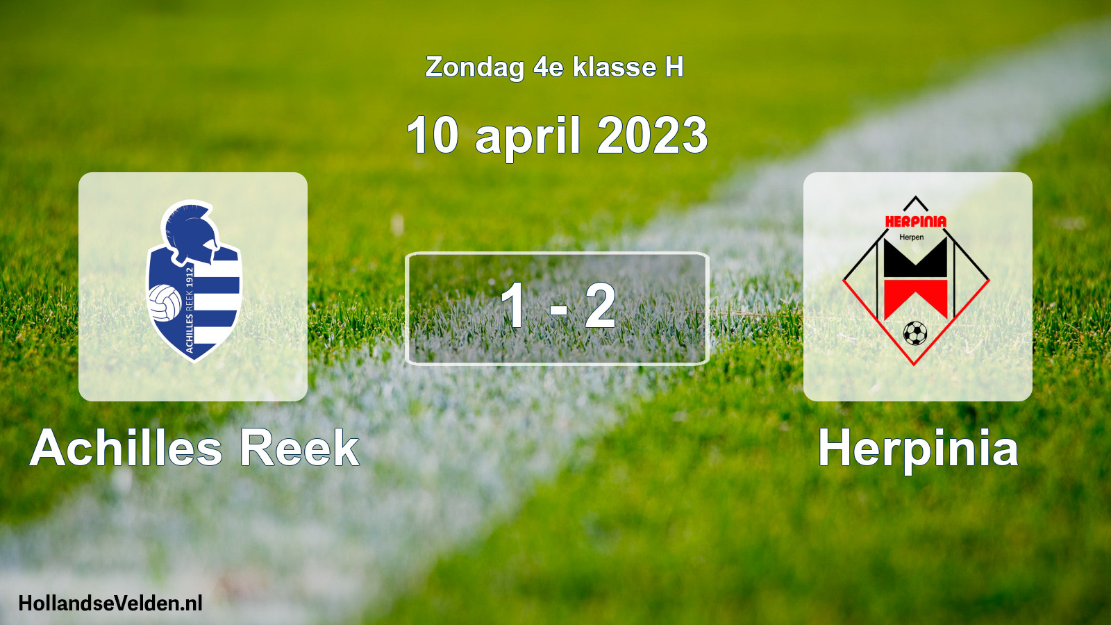 Total number of matches played: Achilles Reek - Herpinia 1 - 2 (10 April 2023)