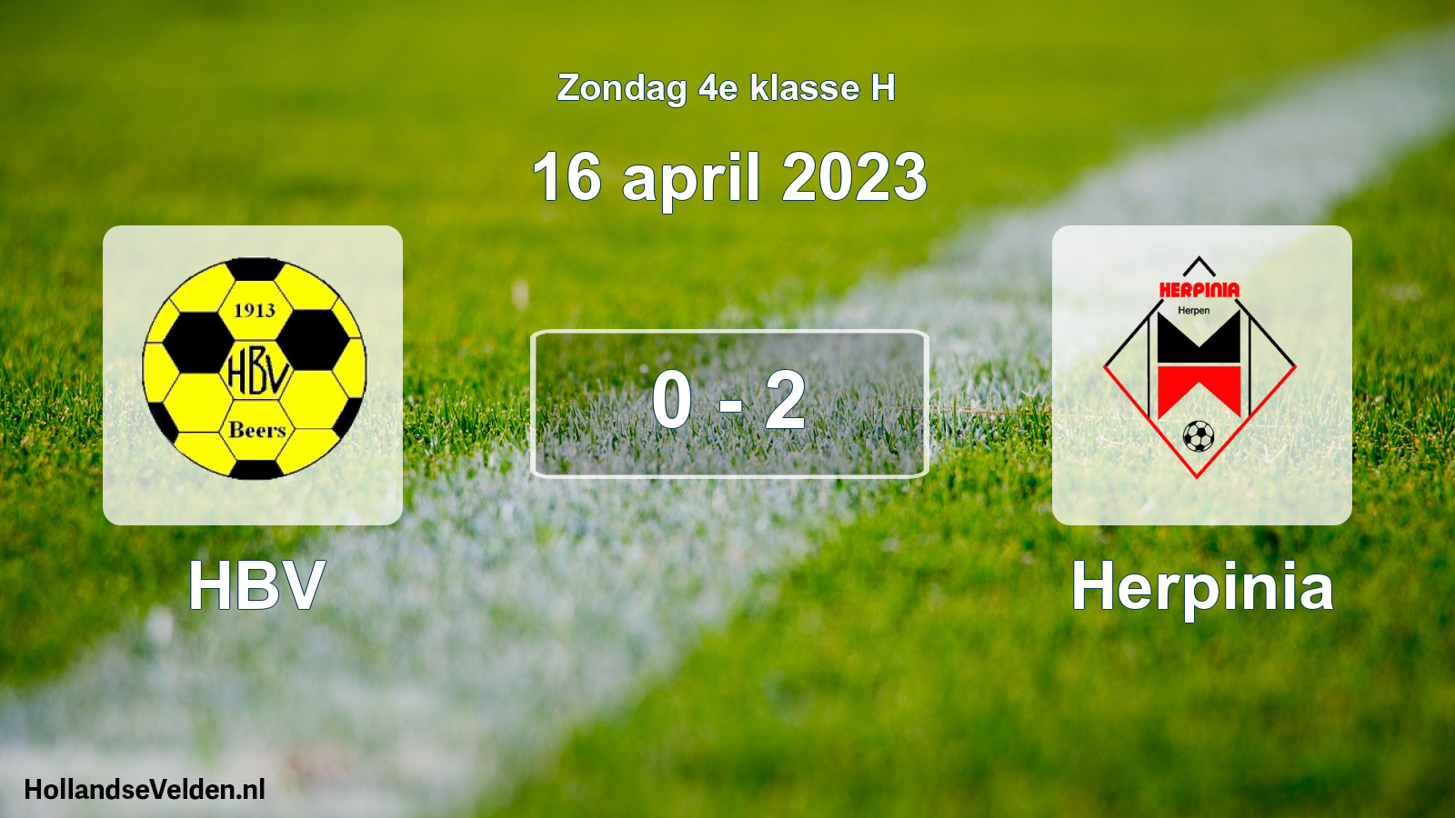 Total number of matches played: HBV - Herpinia 0 - 2 (16 April 2023)