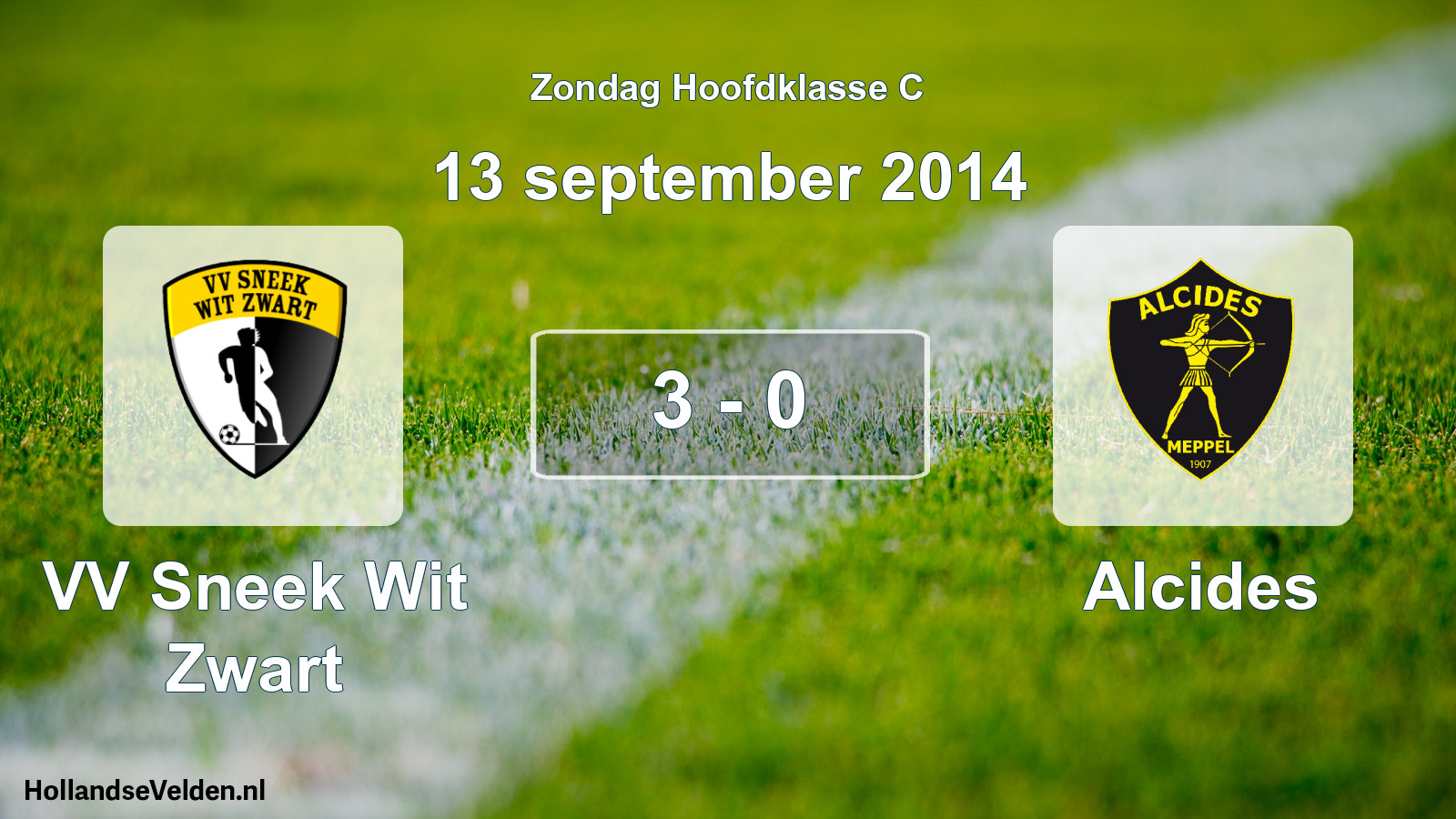 Total number of matches played: VV Sneek Wit Zwart - Alcides 3 - 0 (13 September 2014)
