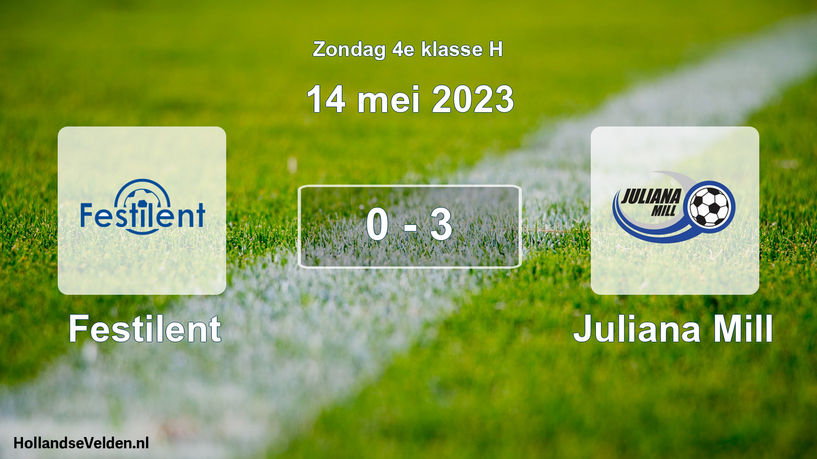 Total number of matches played: Festilent - Juliana Mill 0 - 3 (14 May 2023)