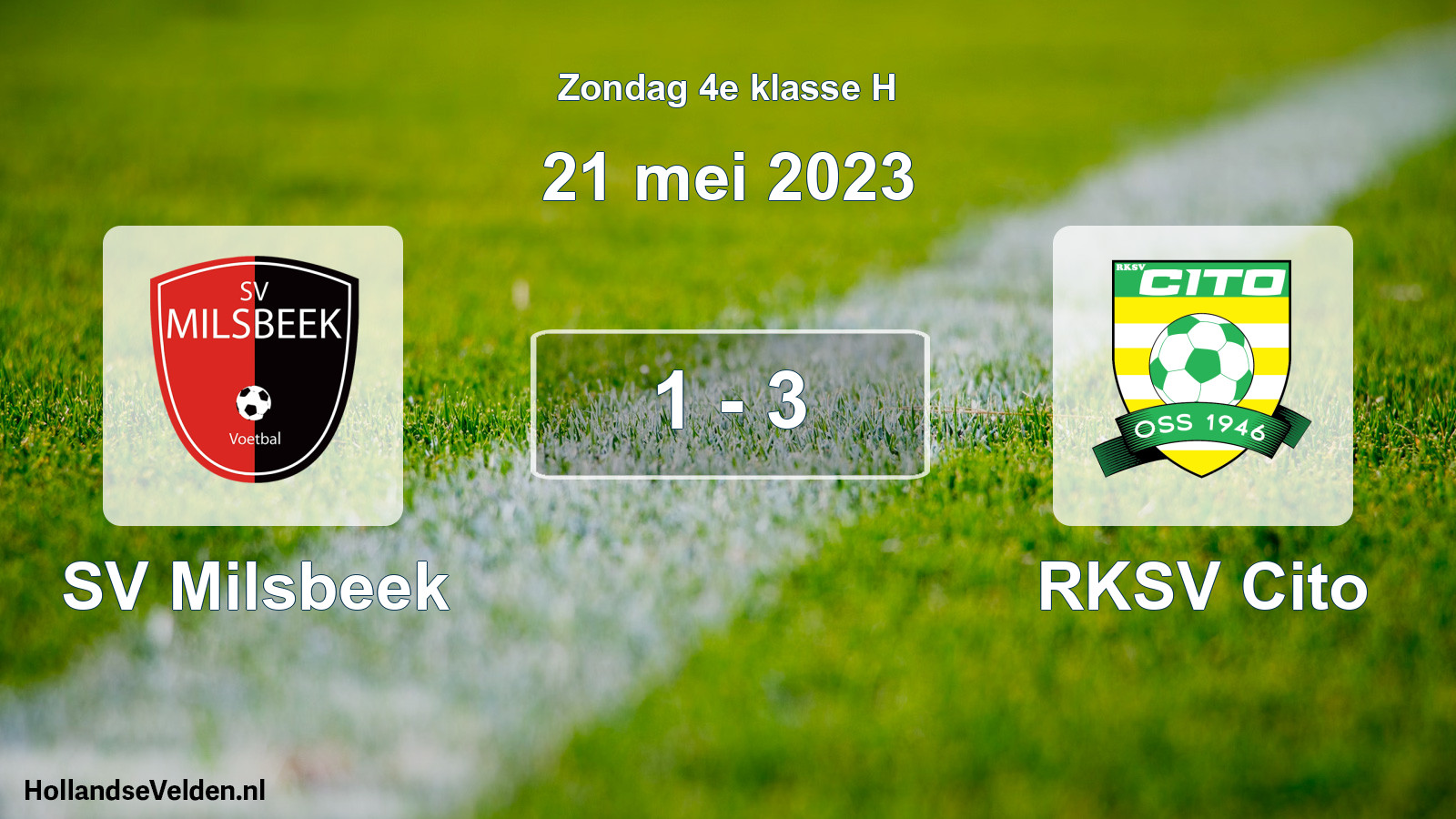 Total number of matches played: SV Milsbeek - RKSV Cito 1 - 3 (21 May 2023)