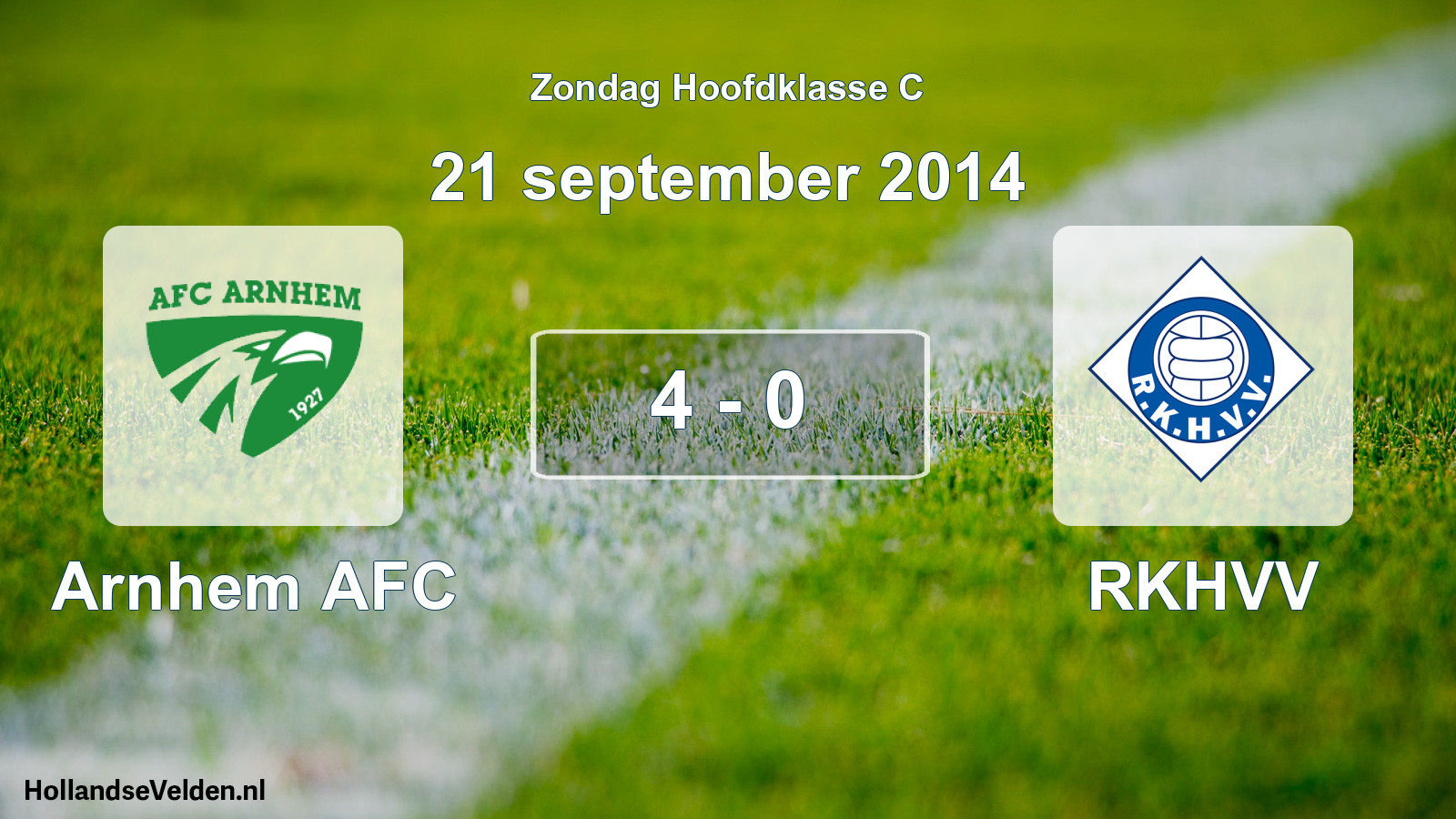 Total number of matches played: Arnhem AFC - RKHVV 4 - 0 (21 September 2014)