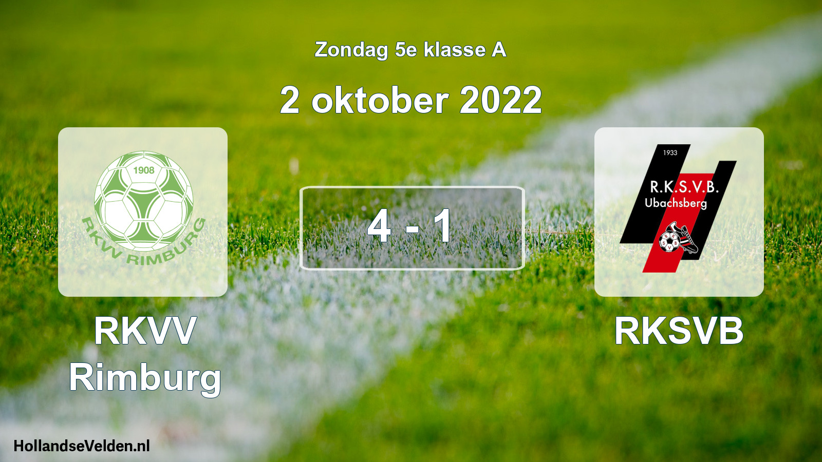 Total number of matches played: RKVV Rimburg - RKSVB 4 - 1 (2 October 2022)