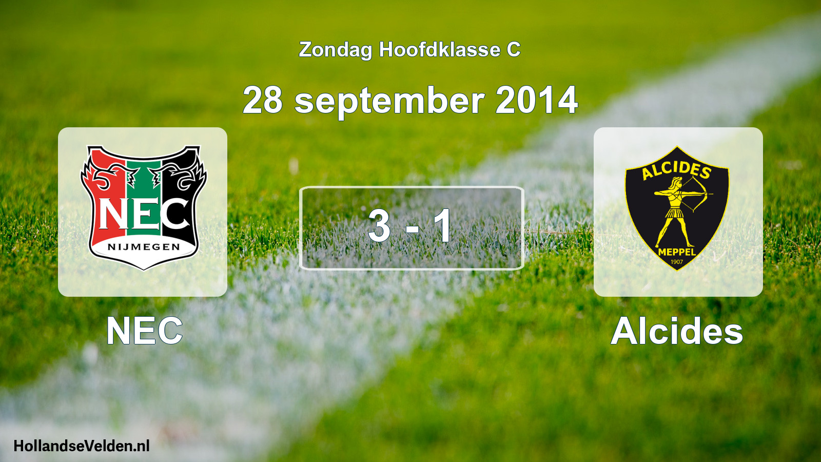 Total number of matches played: NEC - Alcides 3 - 1 (28 September 2014)