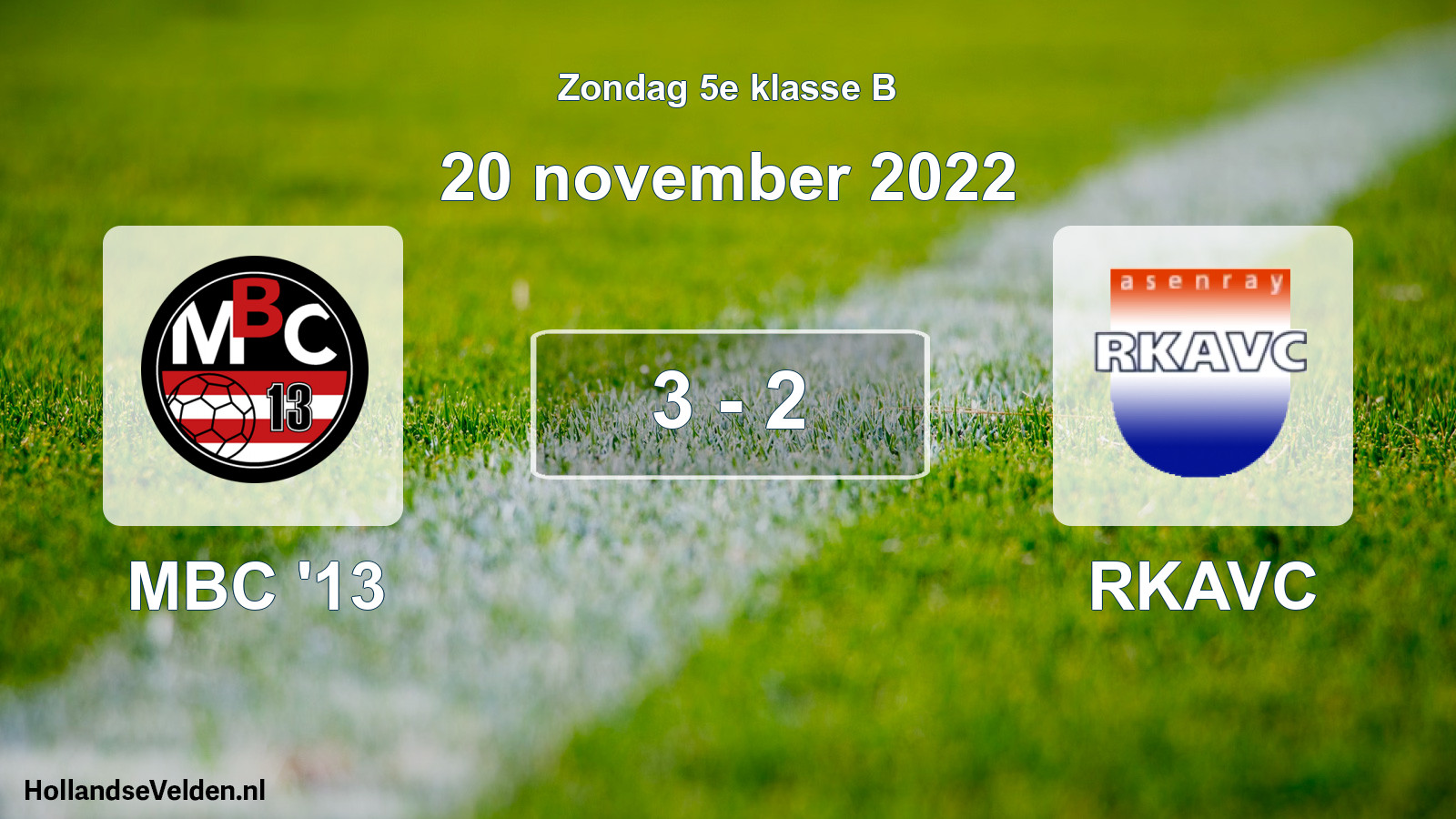 Total number of matches played: MBC '13 - RKAVC 3 - 2 (20 November 2022)