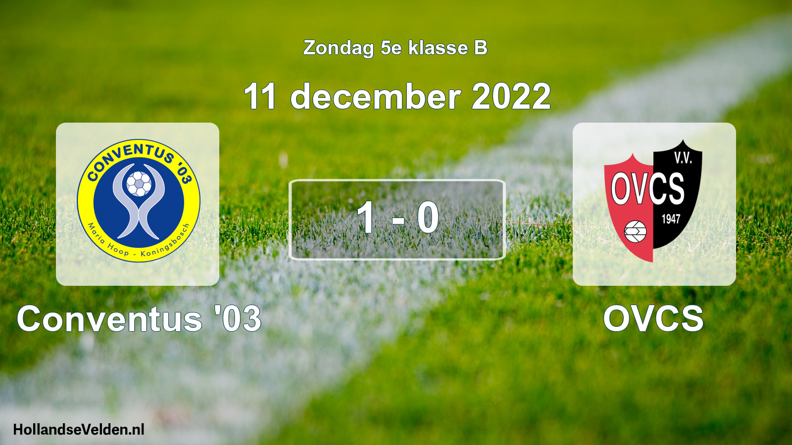 Total number of matches played: Conventus '03 - OVCS 1 - 0 (11 December 2022)
