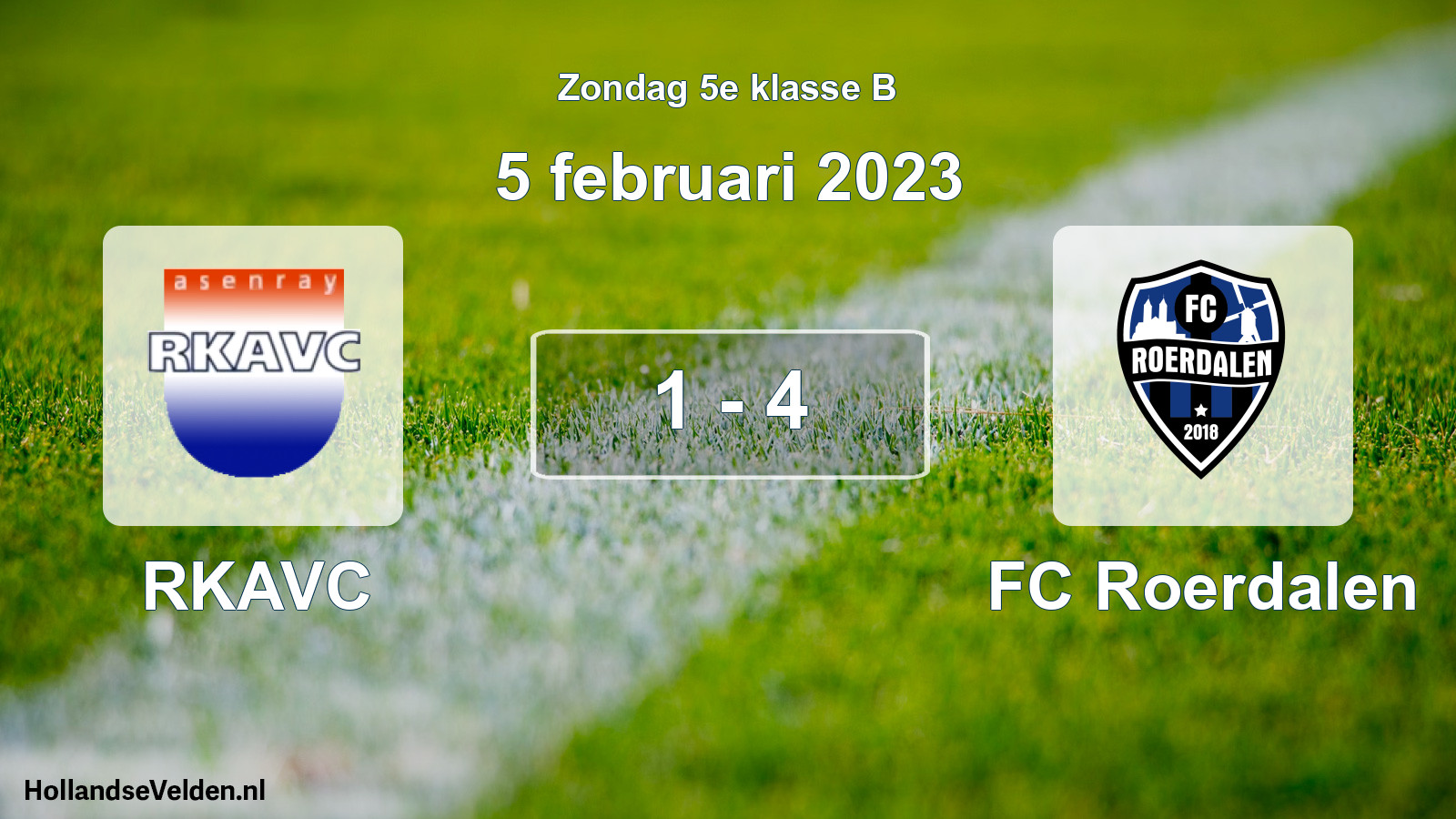 Total number of matches played: RKAVC - FC Roerdalen 1 - 4 (5 February 2023)