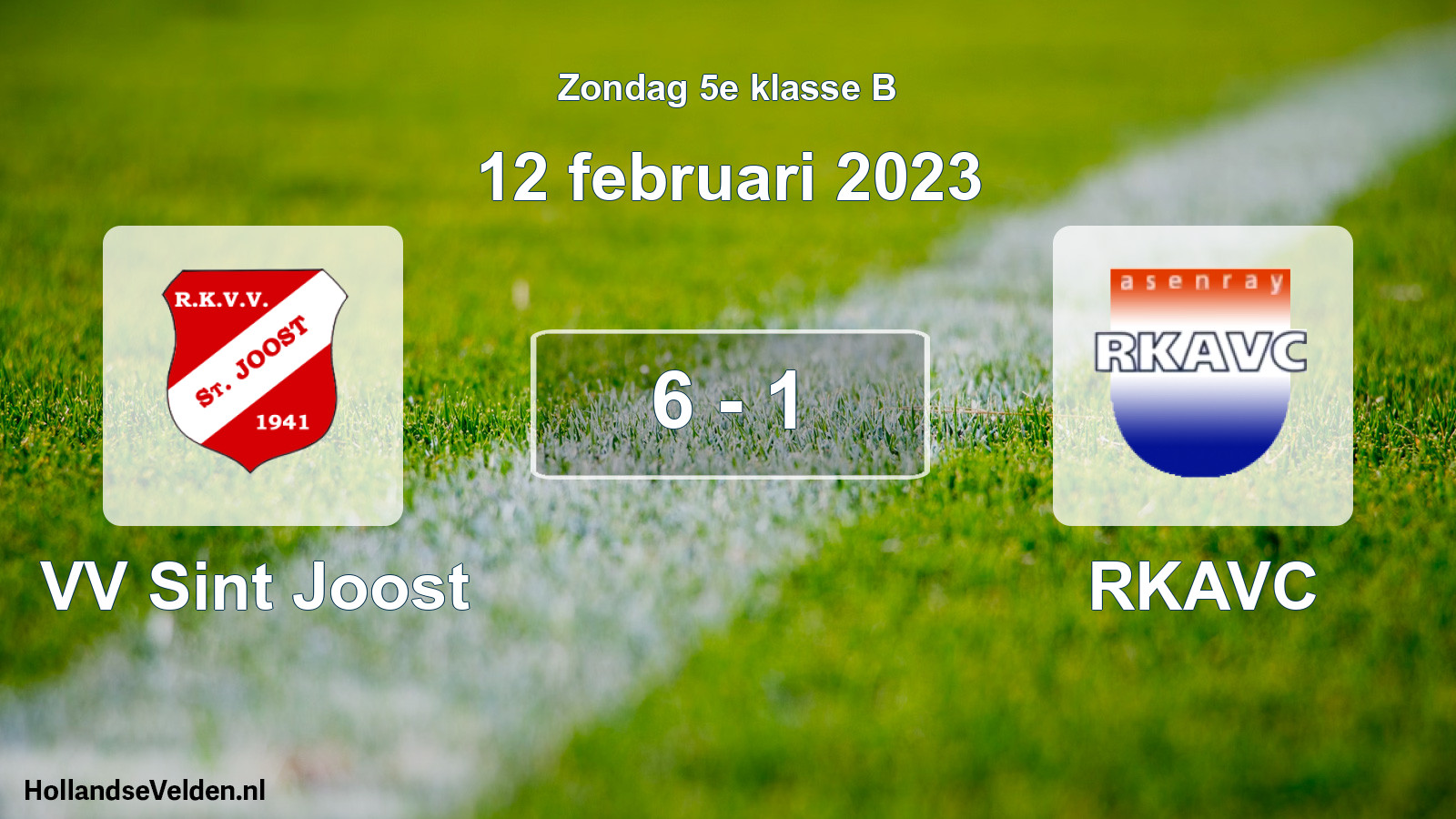 Total number of matches played: VV Sint Joost - RKAVC 6 - 1 (12 February 2023)