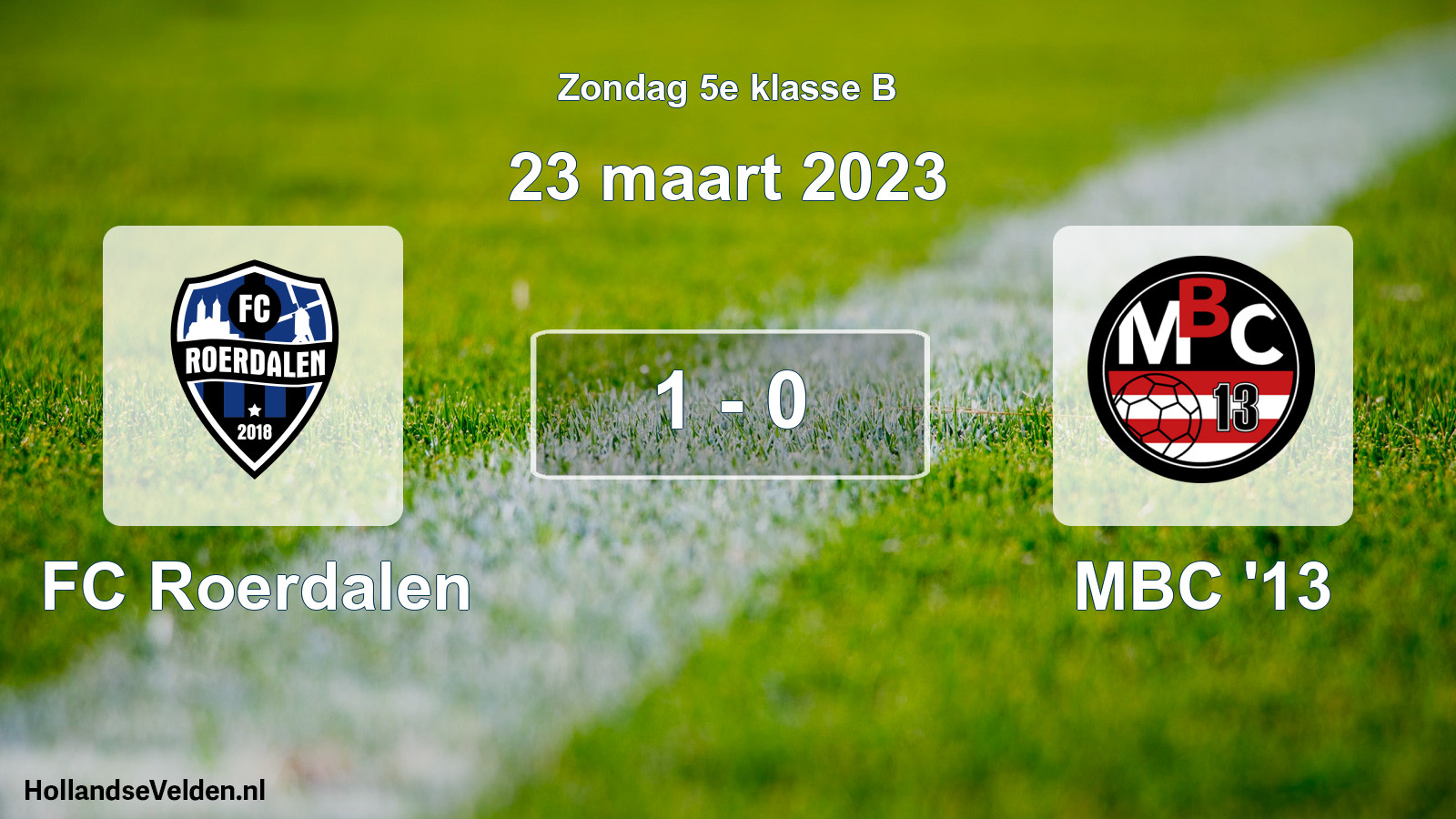 Total number of matches played: FC Roerdalen - MBC '13 1 - 0 (23 March 2023)