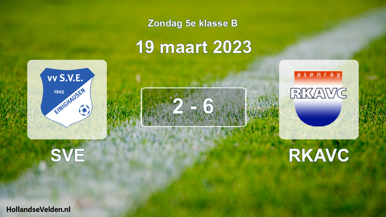 Total number of matches played: SVE - RKAVC 2 - 6 (19 March 2023)