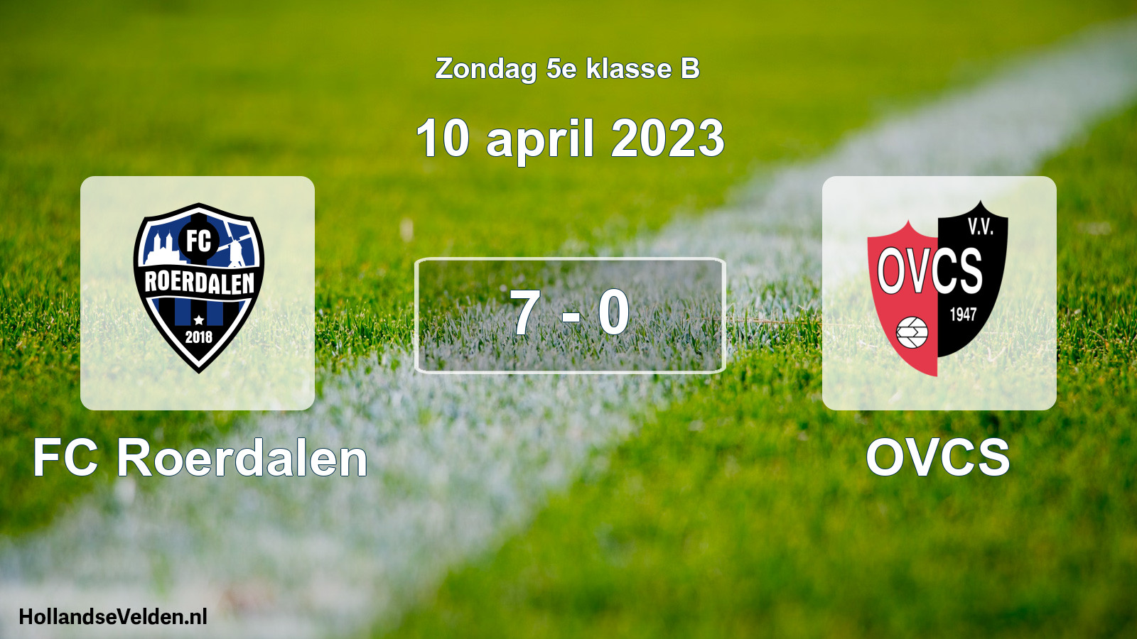 Total number of matches played: FC Roerdalen - OVCS 7 - 0 (10 April 2023)