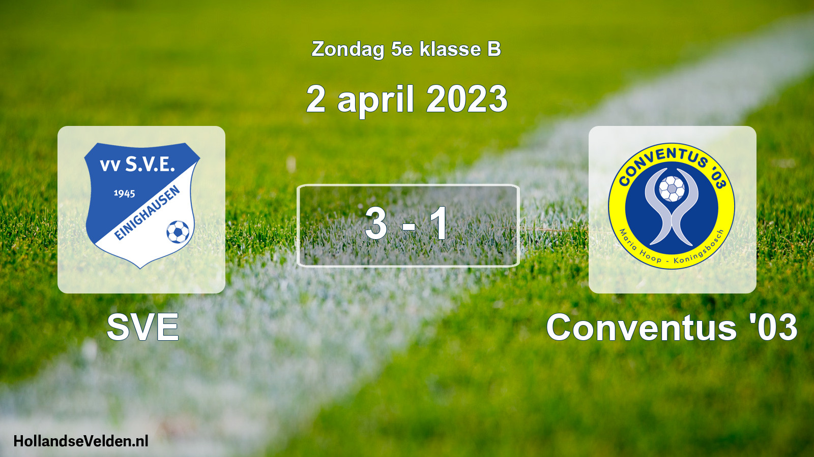 Total number of matches played: SVE - Conventus '03 3 - 1 (2 April 2023)
