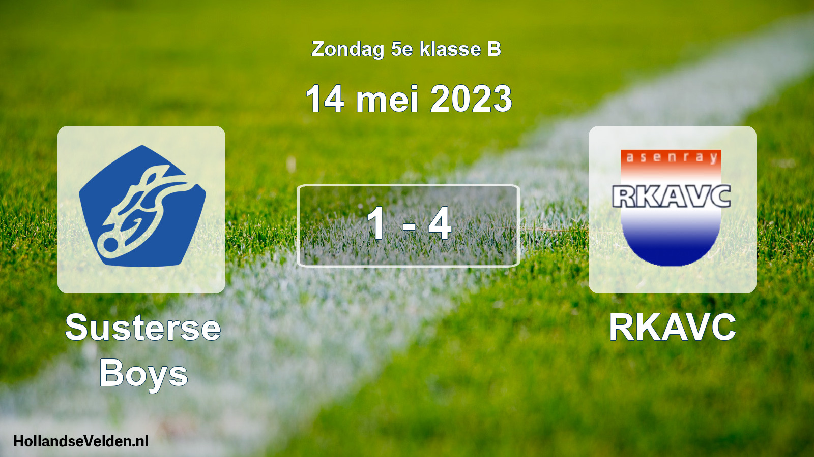 Total number of matches played: Susterse Boys - RKAVC 1 - 4 (14 May 2023)