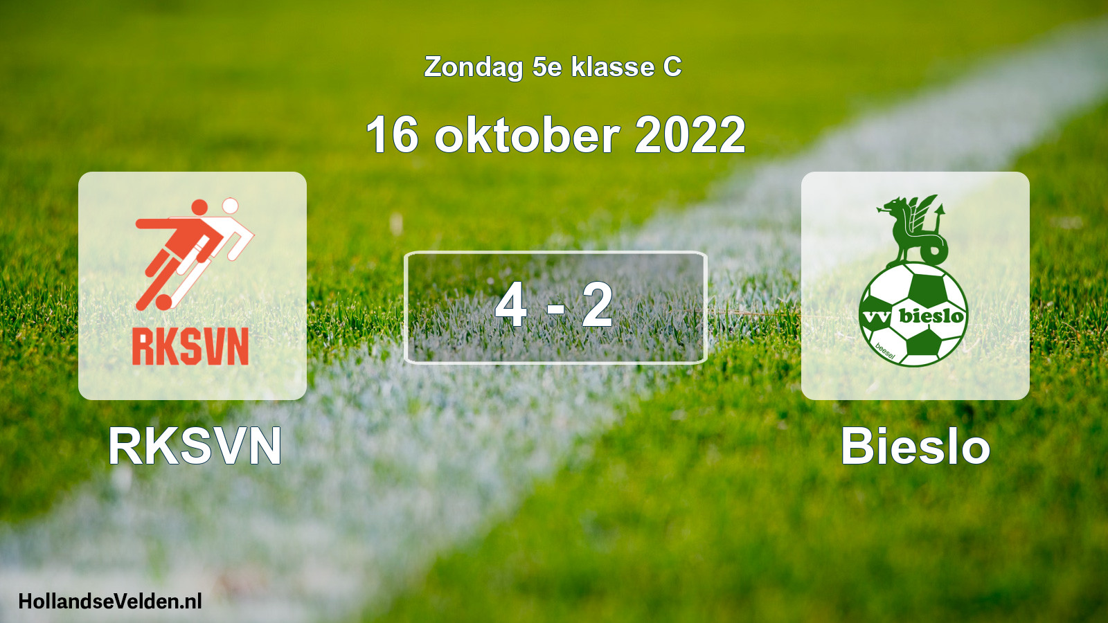 Total number of matches played: RKSVN - Bieslo 4 - 2 (16 October 2022)