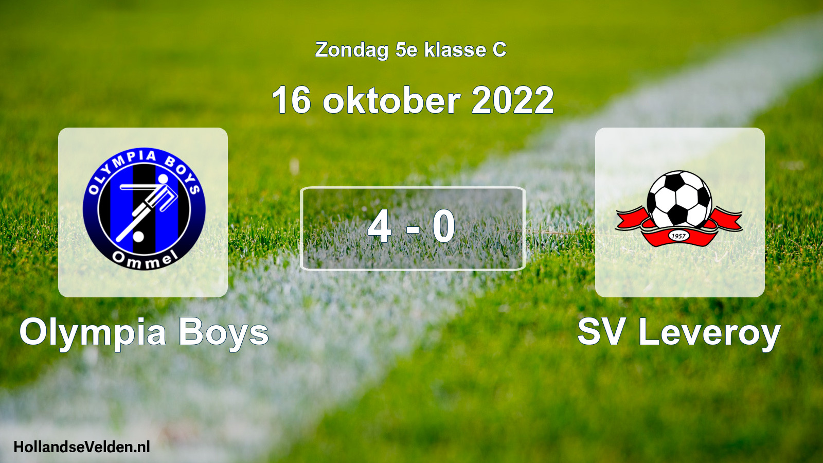 Total number of matches played: Olympia Boys - SV Leveroy 4 - 0 (16 October 2022)