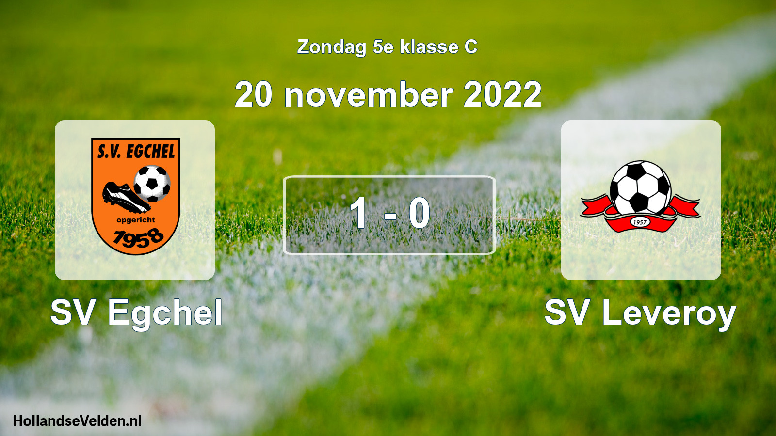Total number of matches played: SV Egchel - SV Leveroy 1 - 0 (20 November 2022)
