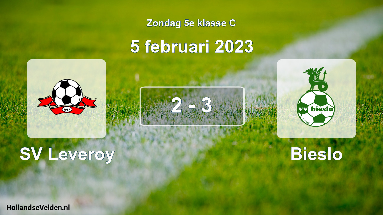 Total number of matches played: SV Leveroy - Bieslo 2 - 3 (5 February 2023)