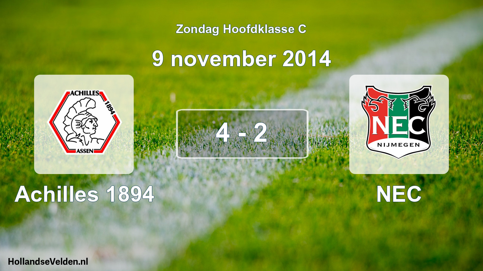 Total number of matches played: Achilles 1894 - NEC 4 - 2 (9 November 2014)
