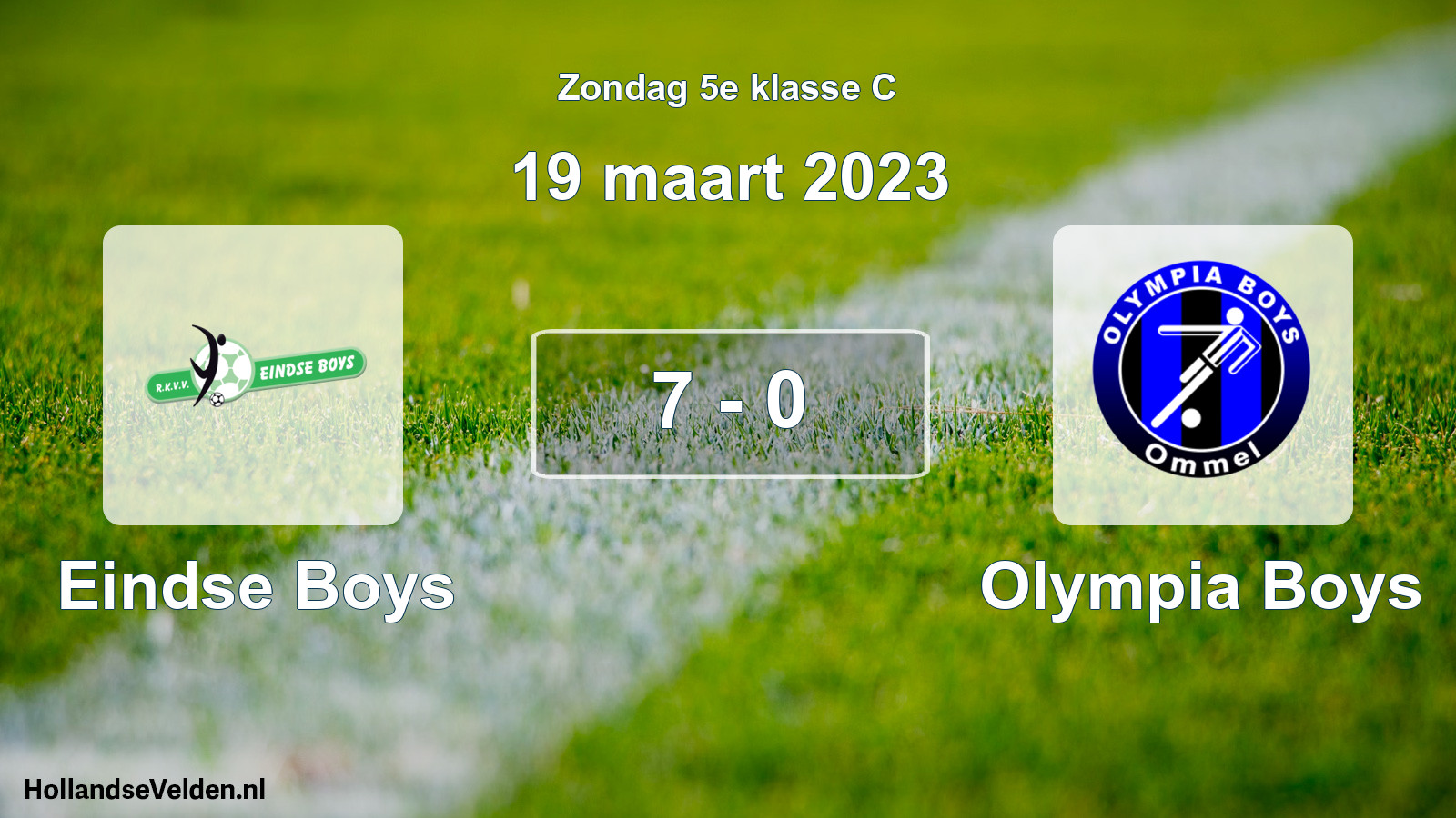 Total number of matches played: Eindse Boys - Olympia Boys 7 - 0 (19 March 2023)