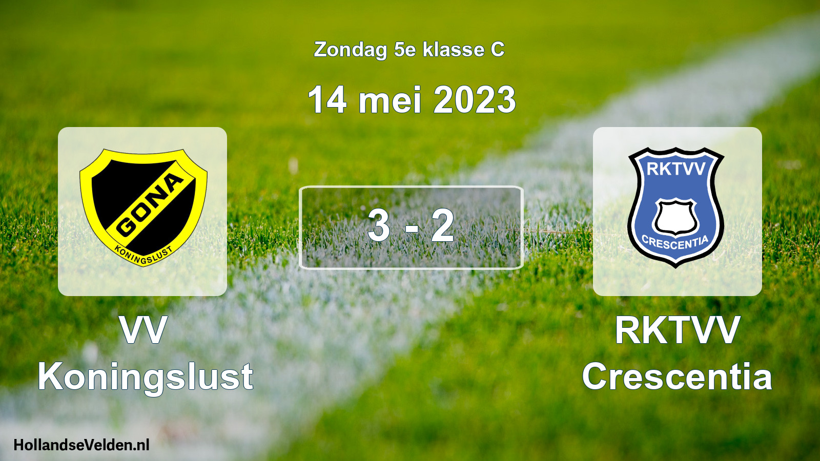 Total number of matches played: VV Koningslust - RKTVV Crescentia 3 - 2 (14 May 2023)