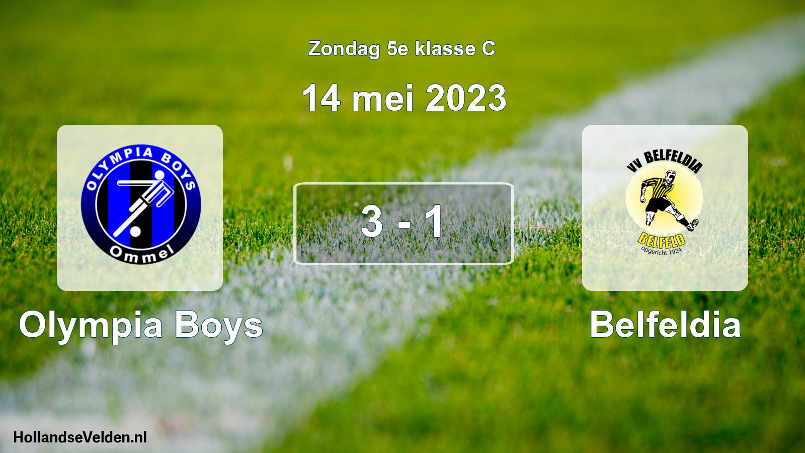 Total number of matches played: Olympia Boys - Belfeldia 3 - 1 (14 May 2023)