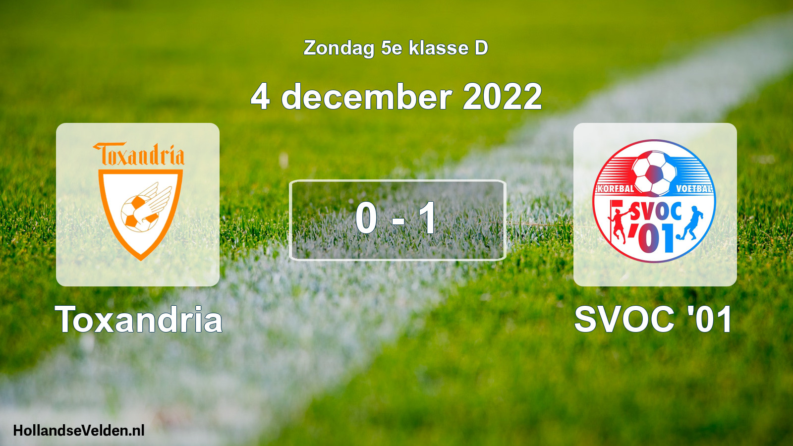 Total number of matches played: Toxandria - SVOC '01 0 - 1 (4 December 2022)