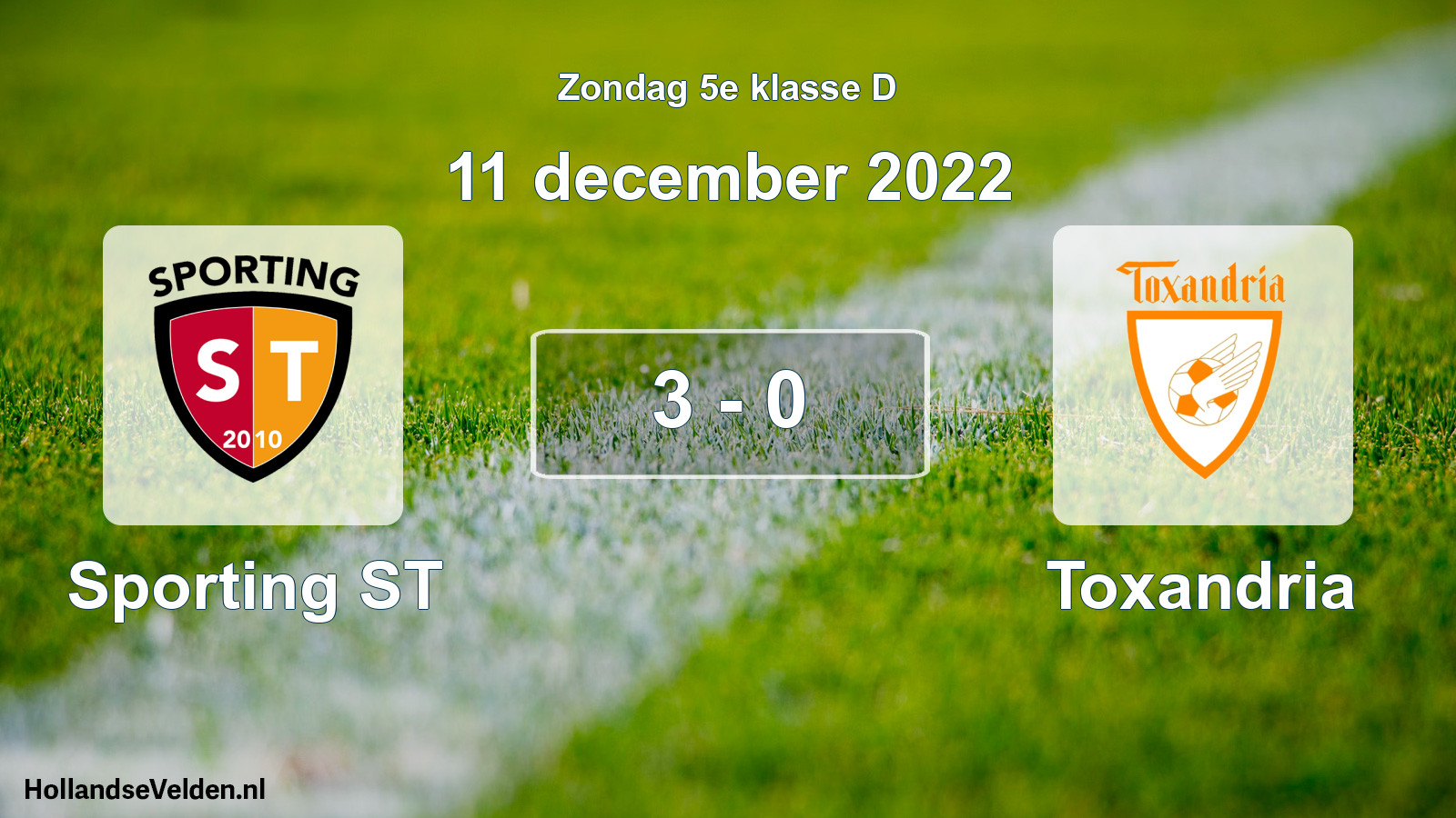 Total number of matches played: Sporting ST - Toxandria 3 - 0 (11 December 2022)