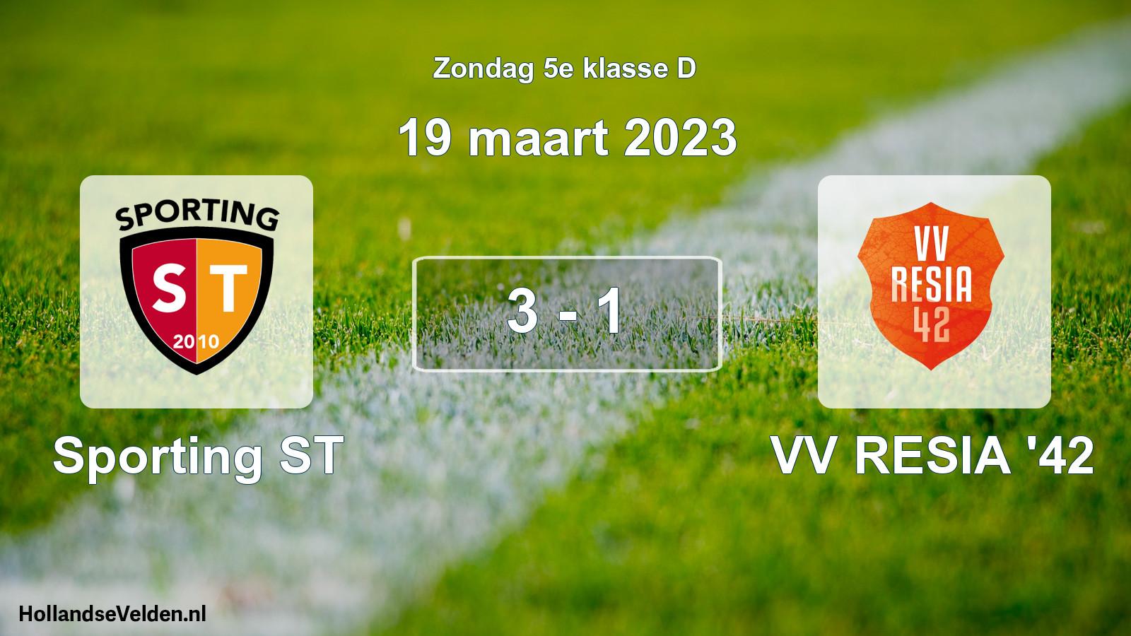 Total number of matches played: Sporting ST - VV RESIA '42 3 - 1 (19 March 2023)