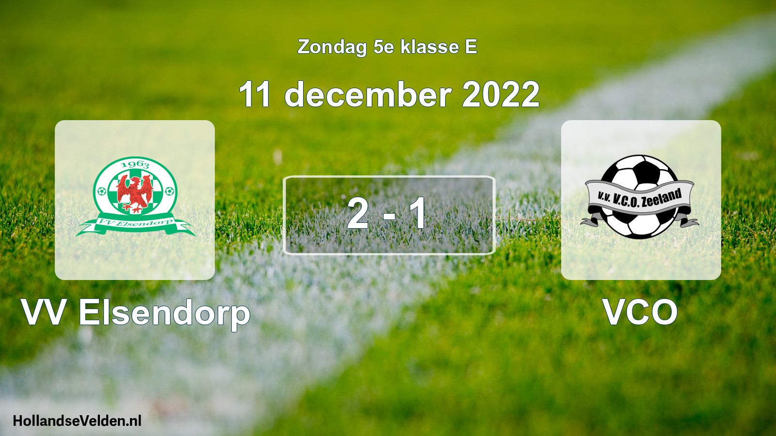 Total number of matches played: VV Elsendorp - VCO 2 - 1 (11 December 2022)