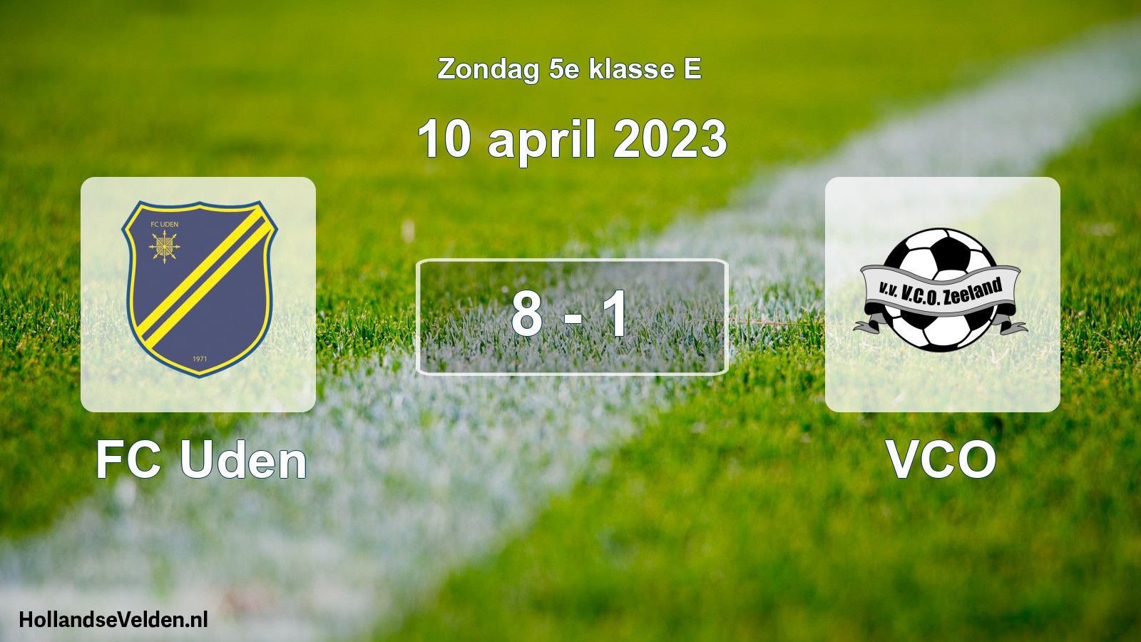 Total number of matches played: FC Uden - VCO 8 - 1 (10 April 2023)