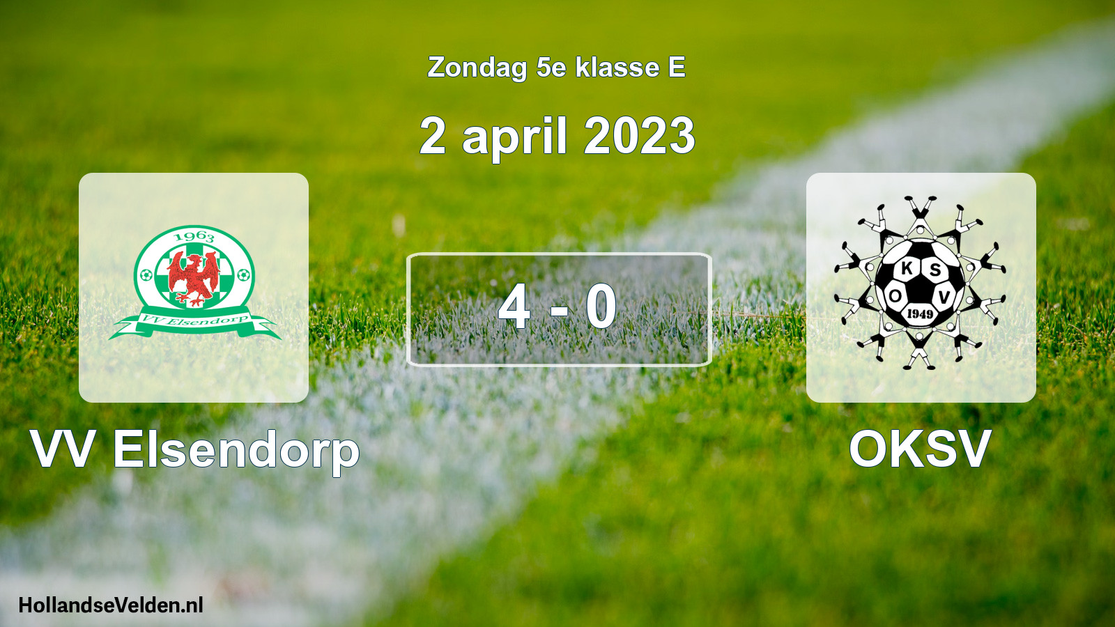 Total number of matches played: VV Elsendorp - OKSV 4 - 0 (2 April 2023)