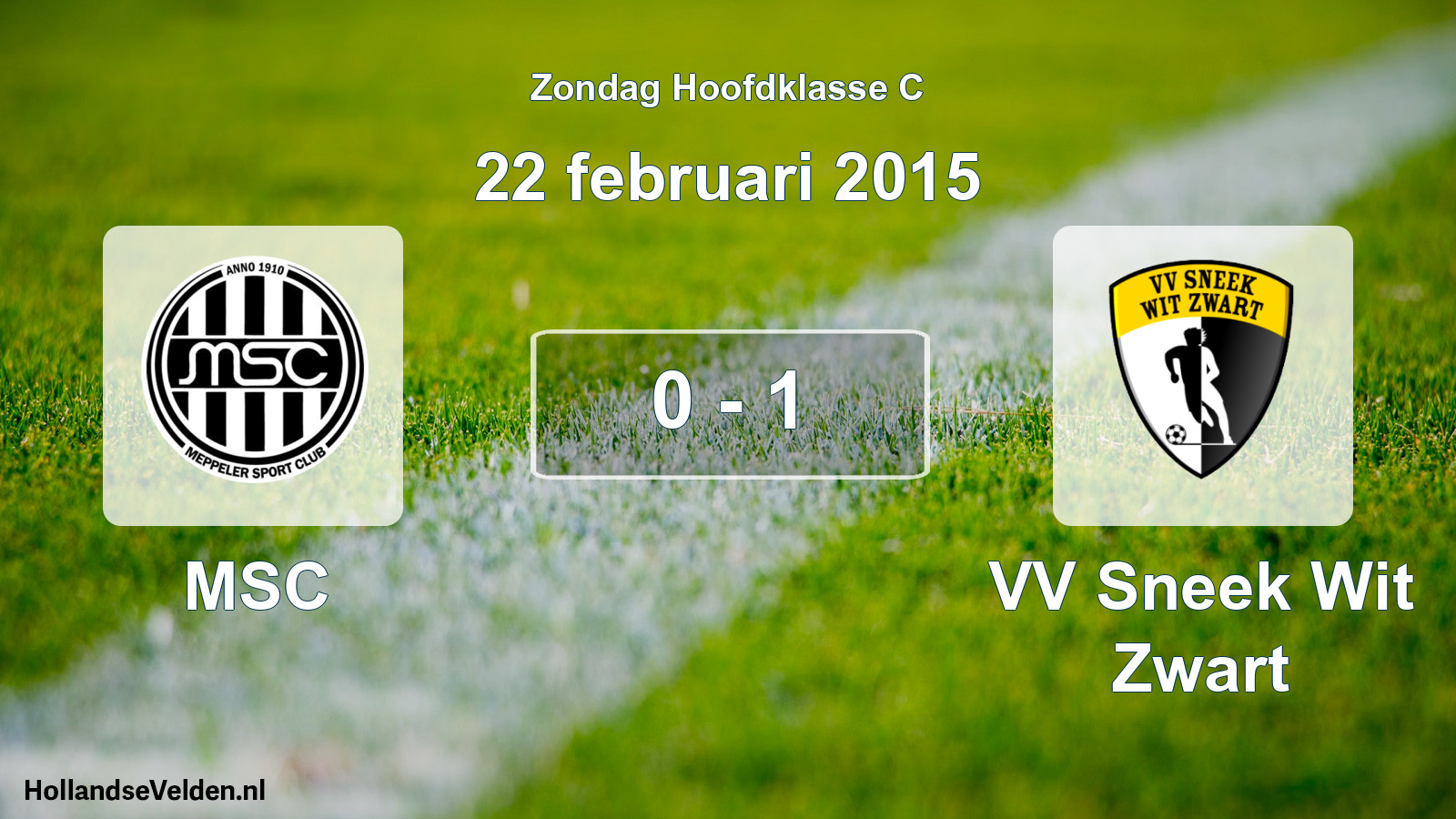 Total number of matches played: MSC - VV Sneek Wit Zwart 0 - 1 (22 February 2015)