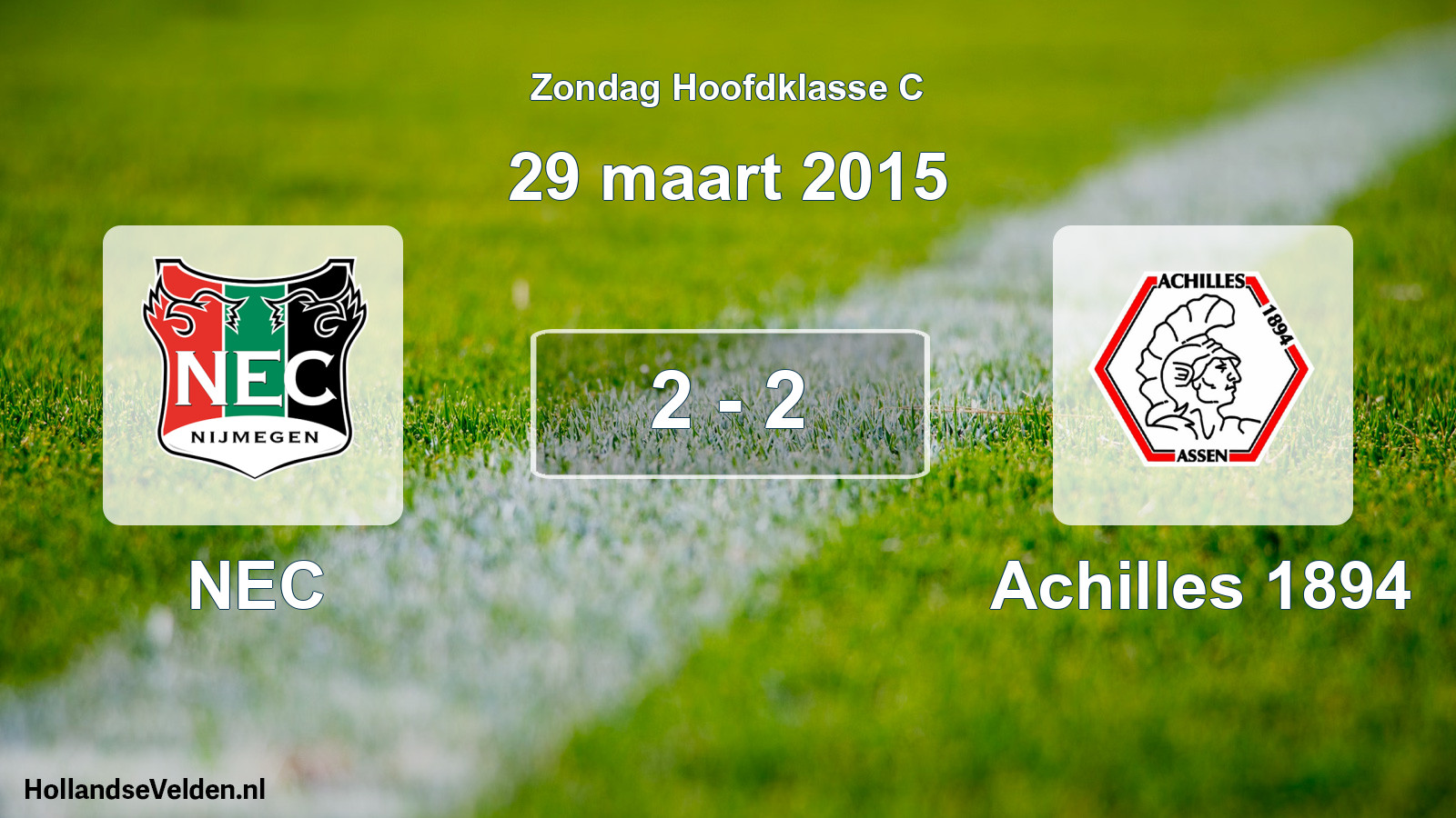 Total number of matches played: NEC - Achilles 1894 2 - 2 (29 March 2015)
