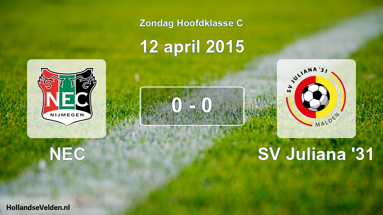 Total number of matches played: NEC - SV Juliana '31 0 - 0 (12 April 2015)