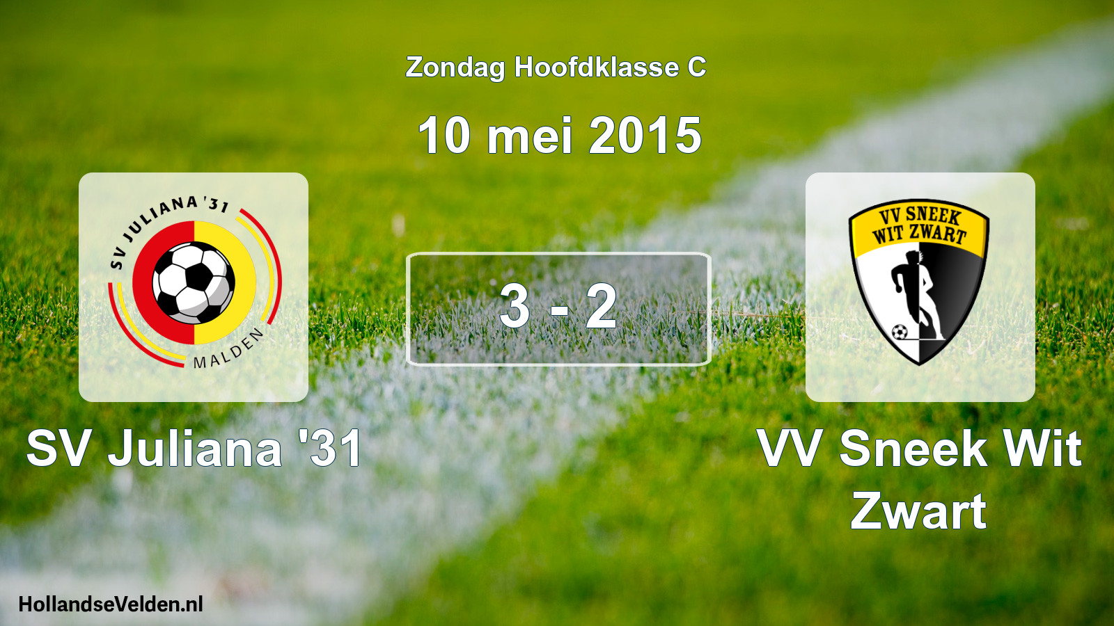 Total number of matches played: SV Juliana '31 - VV Sneek Wit Zwart 3 - 2 (10 May 2015)