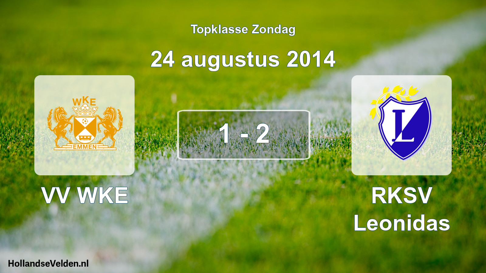 Total number of matches played: VV WKE - RKSV Leonidas 1 - 2 (24 August 2014)