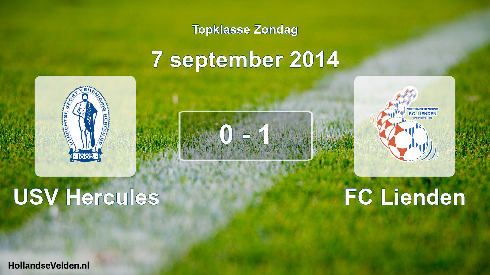 Total number of matches played: USV Hercules - FC Lienden 0 - 1 (7 September 2014)