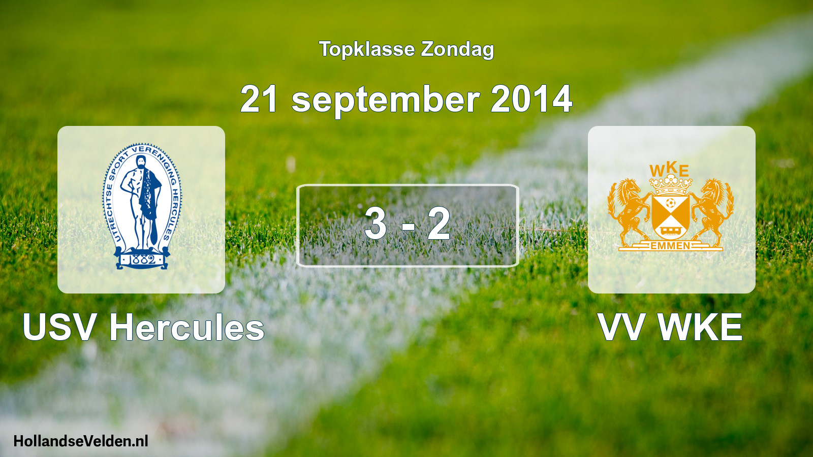 Total number of matches played: USV Hercules - VV WKE 3 - 2 (21 September 2014)