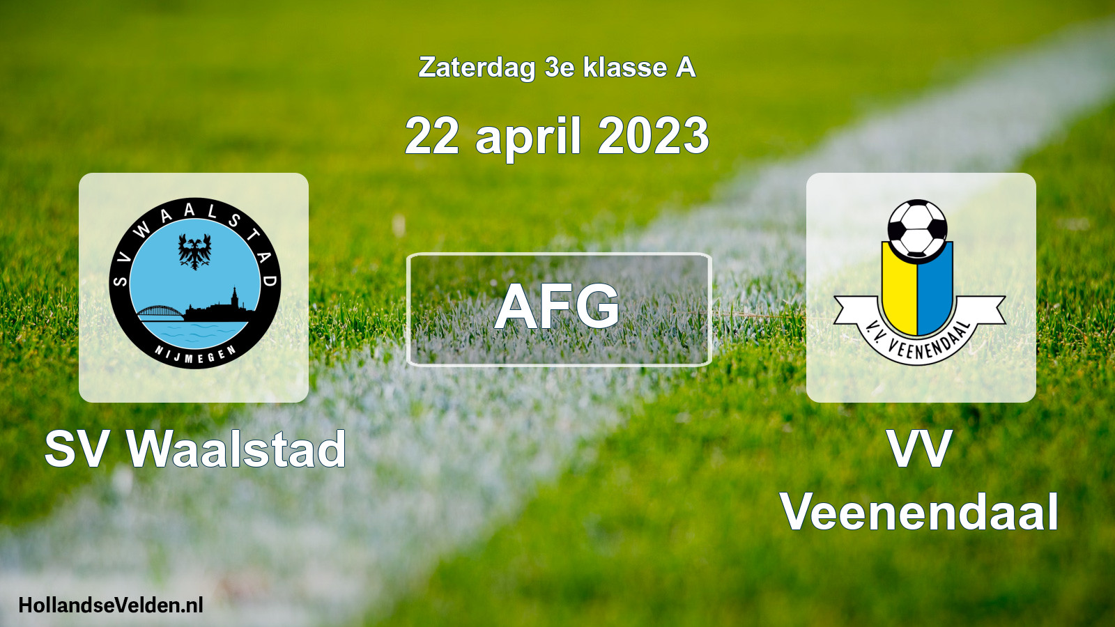 Scheduled Match: SV Waalstad - VV Veenendaal (22 April 2023)
